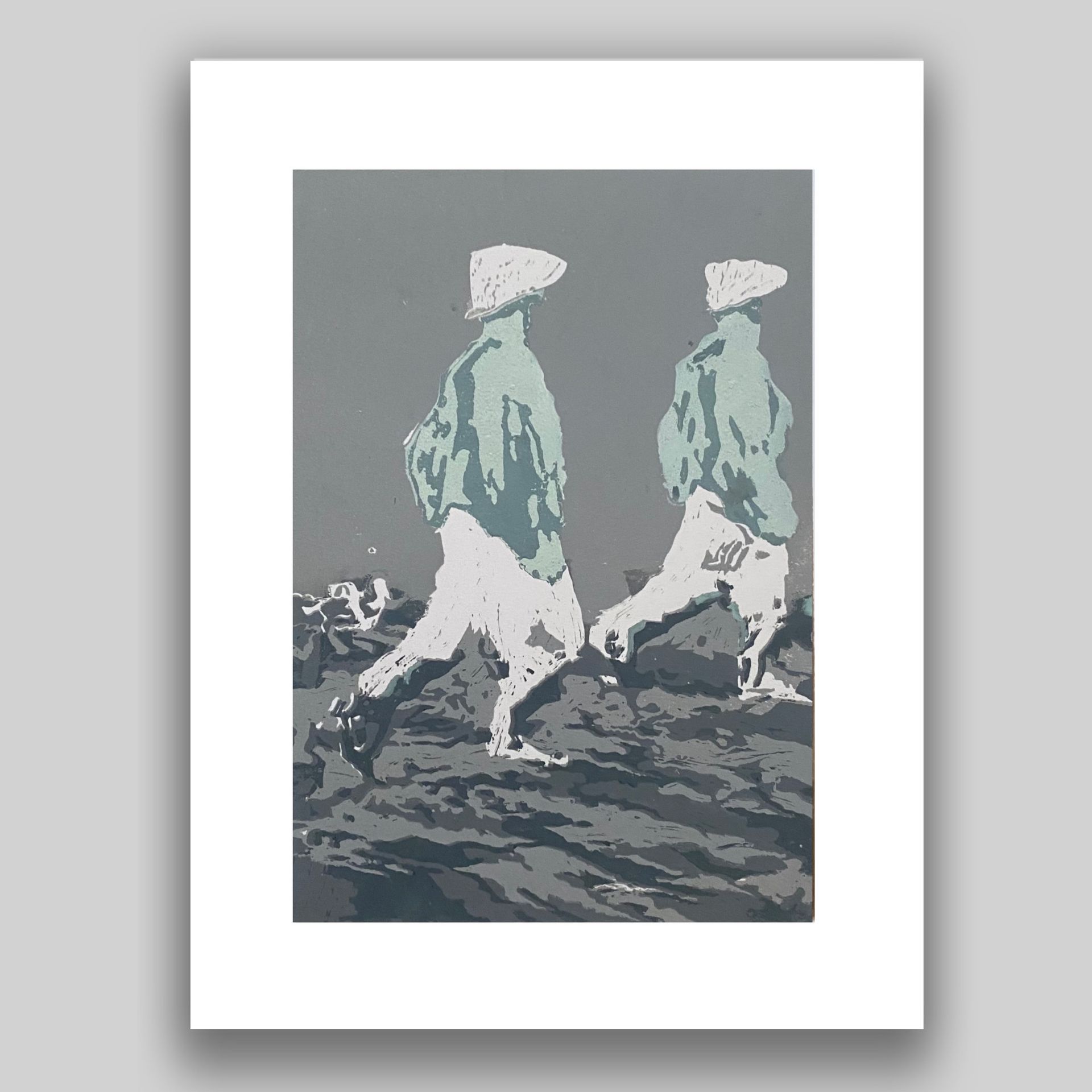 Лена Троянская (Графика печатная - 
                  30 x 40 см) Идущие