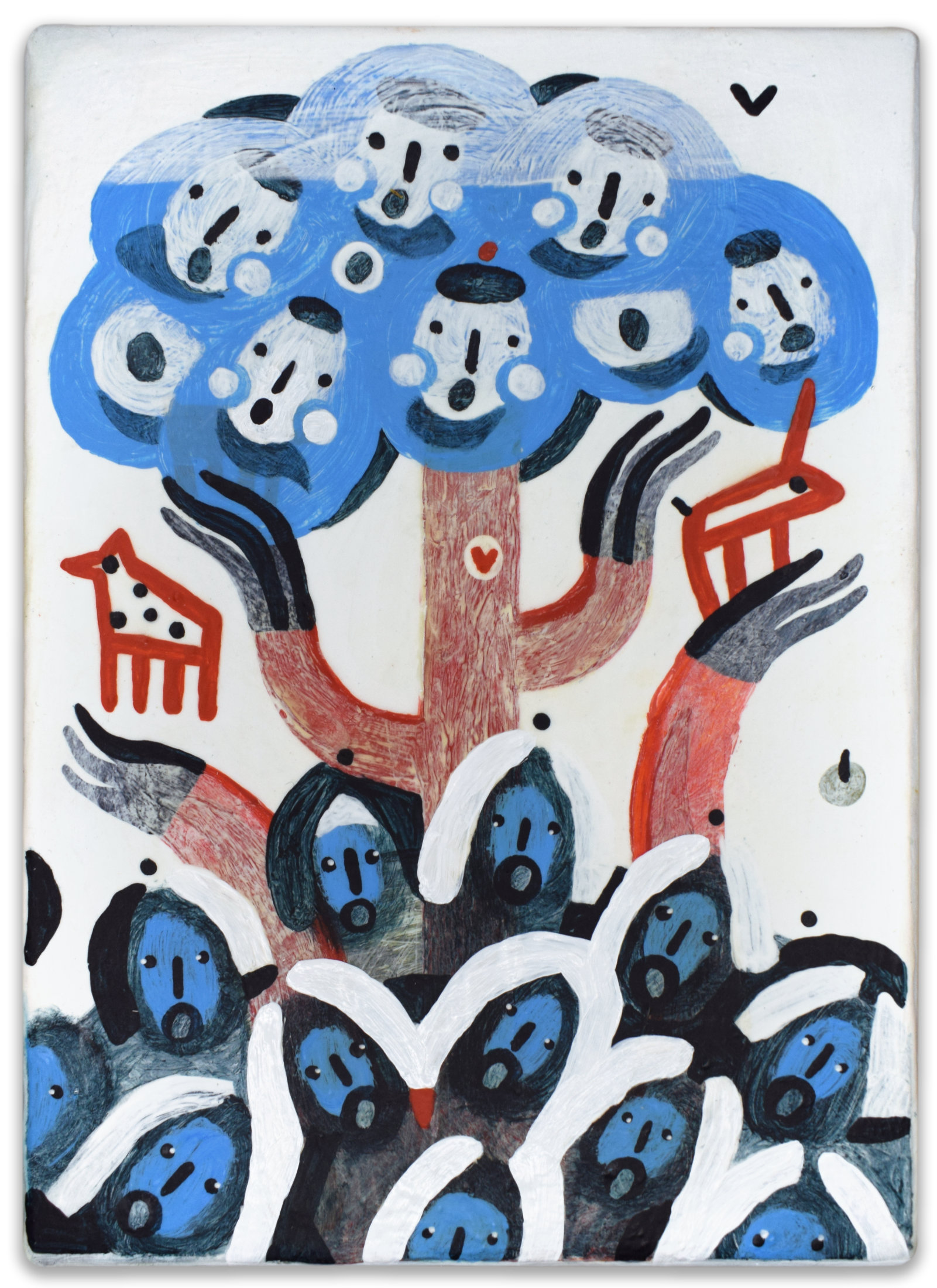 Лена Романовская (Картина, живопись - 
                  13 x 18 см) Поющее дерево