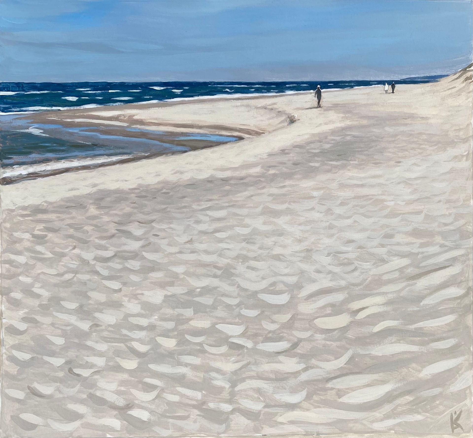 Алексей Кротов (Авторская графика - 
                  30 x 28 см) Пляж Куршской косы
