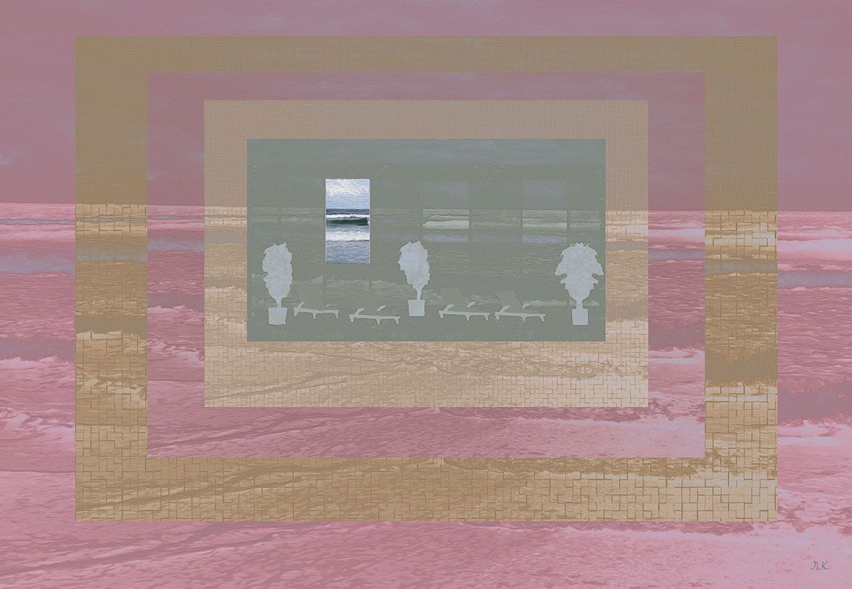 Лариса Корж (Графика цифровая (принты) - 
                  36 x 25 см) Мираж морского прилива