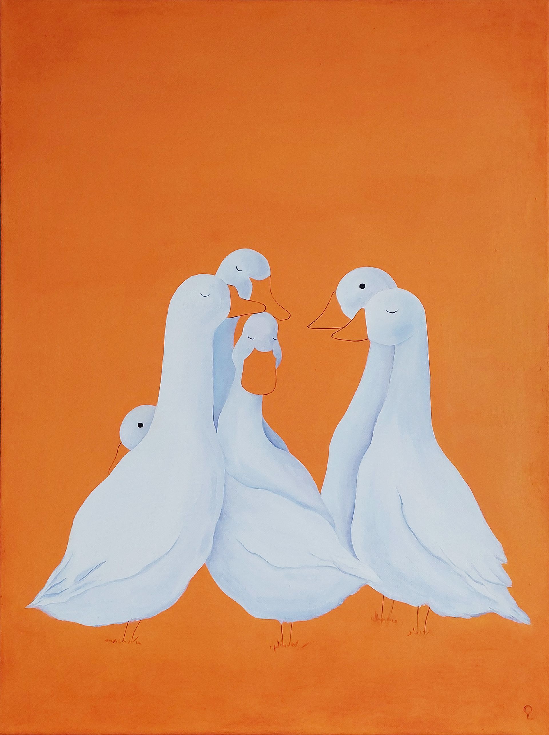 Оливия Лем (Картина, живопись - 
                  60 x 80 см) Гуси-гуси