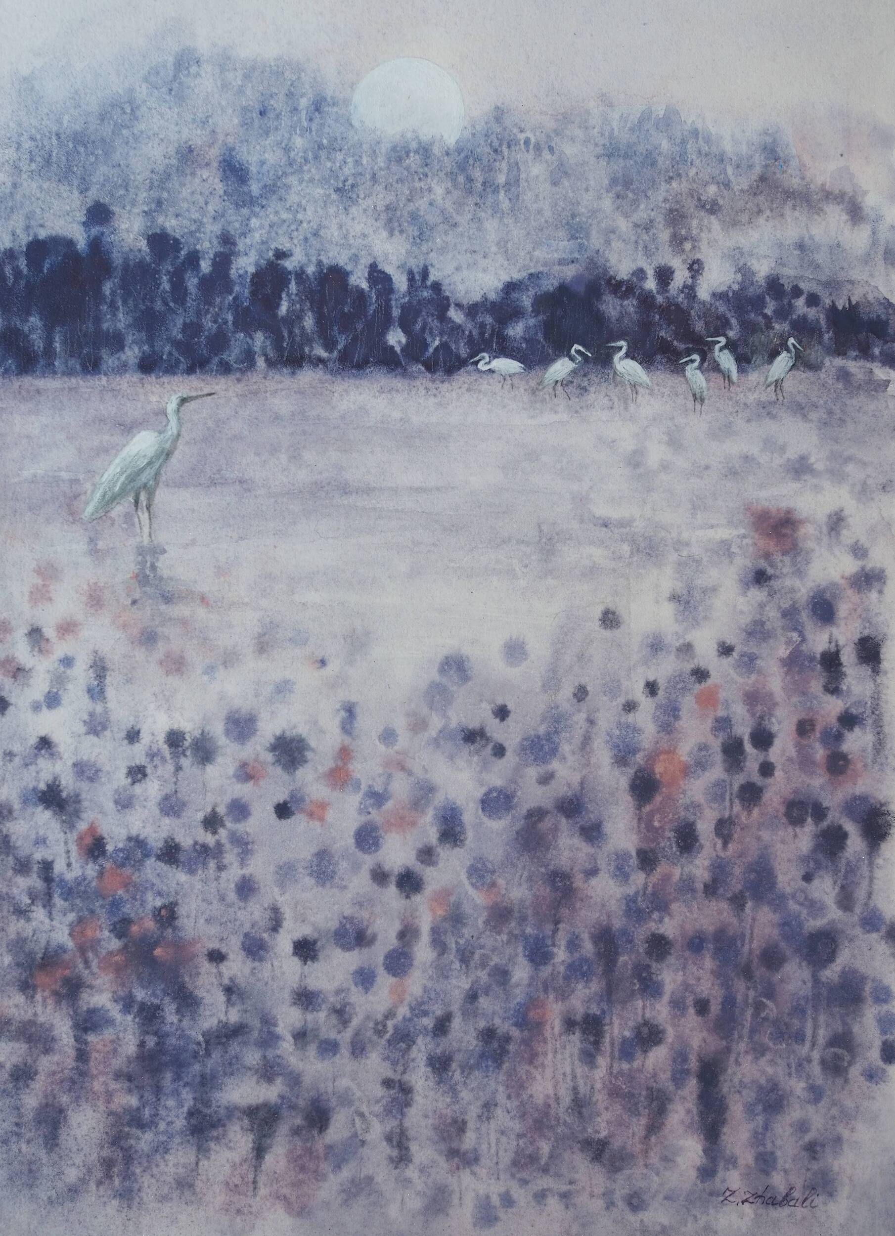 Заира Жабали (Авторская графика - 
                  33 x 43 см) Без названия