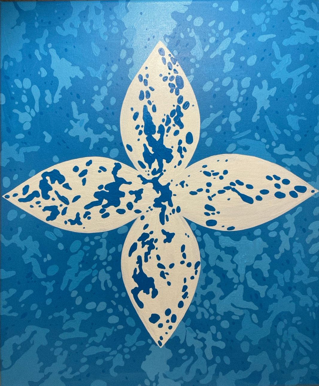 Виктория Никулочкина (Картина, живопись - 
                  40 x 50 см) Синий цветок