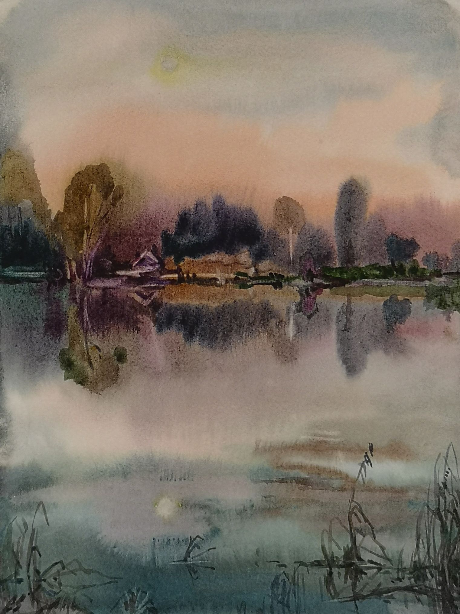 Елена Санина (Авторская графика - 
                  24 x 32 см) Осенние вечера