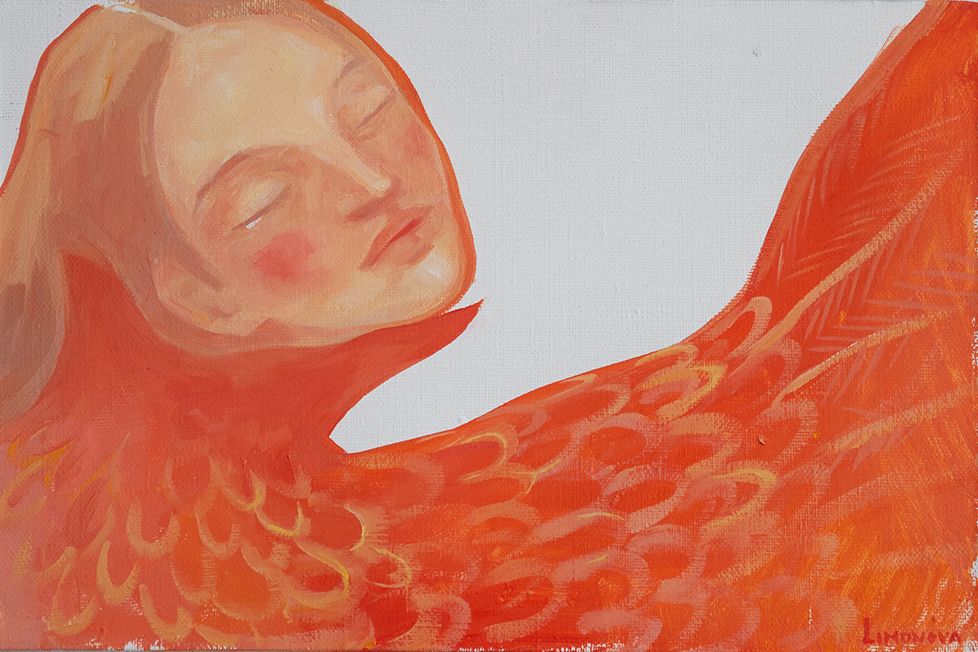 Анастасия Лимонова (Картина, живопись - 
                  30 x 19.5 см) Феникс