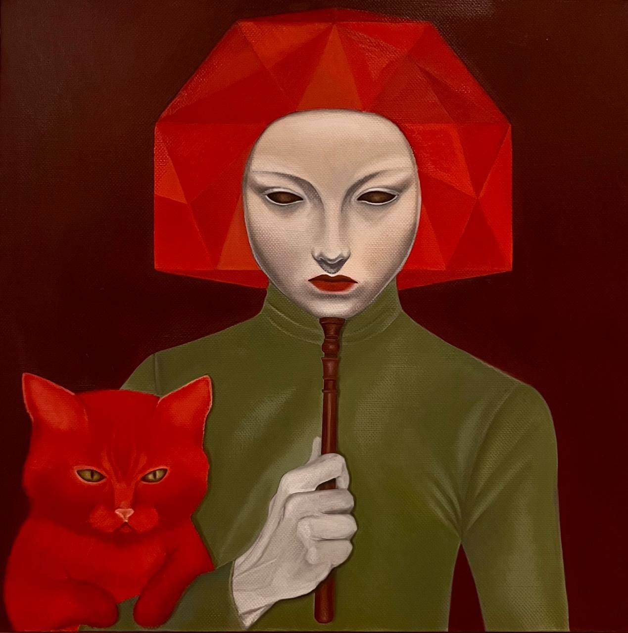 Нина Григель (Картина, живопись - 
                  50 x 50 см) Мы прилетим и заберём у вас котиков