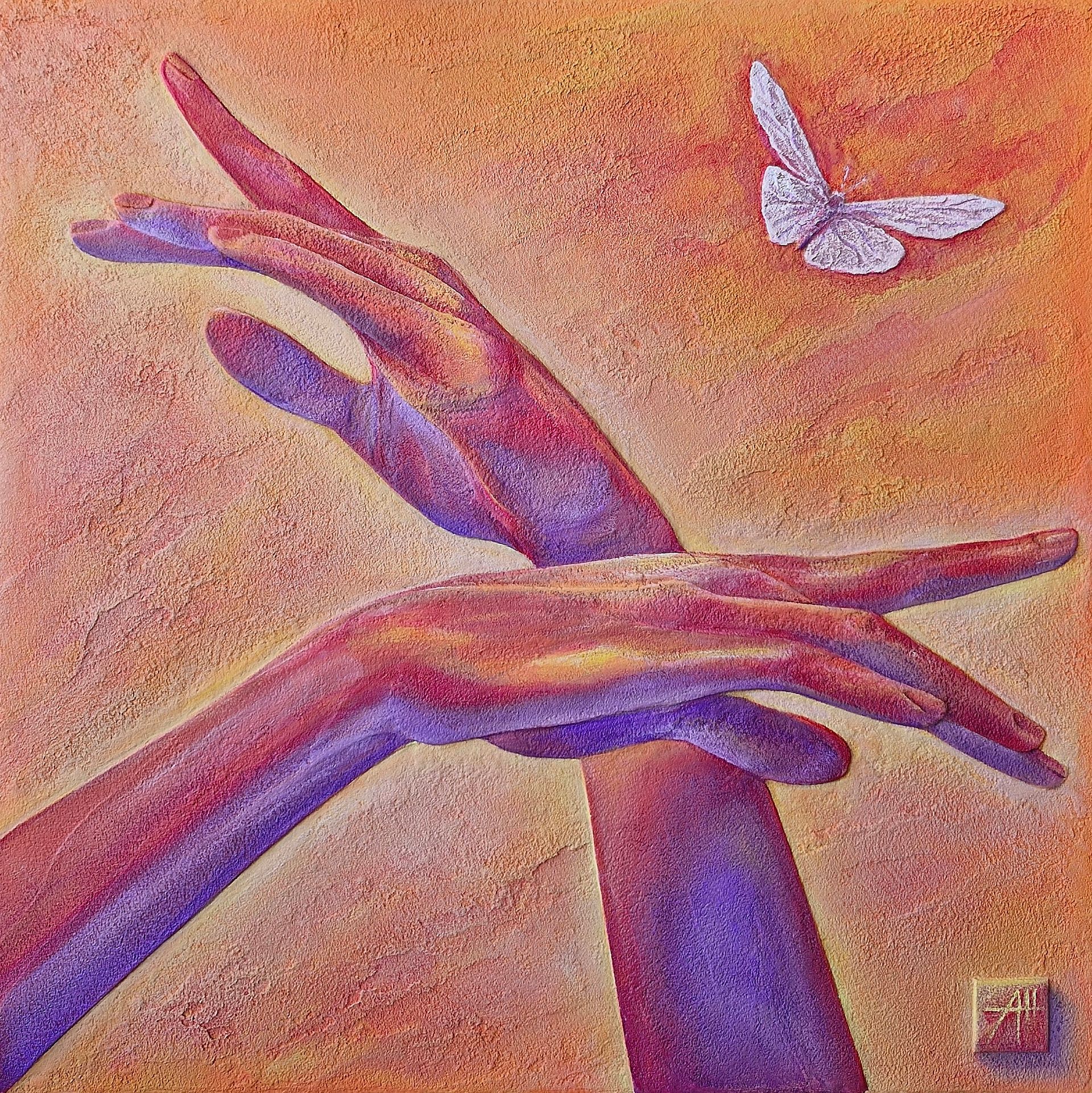 Анна Шуваева (Картина, живопись - 
                  30 x 30 см) Танец с солнцем