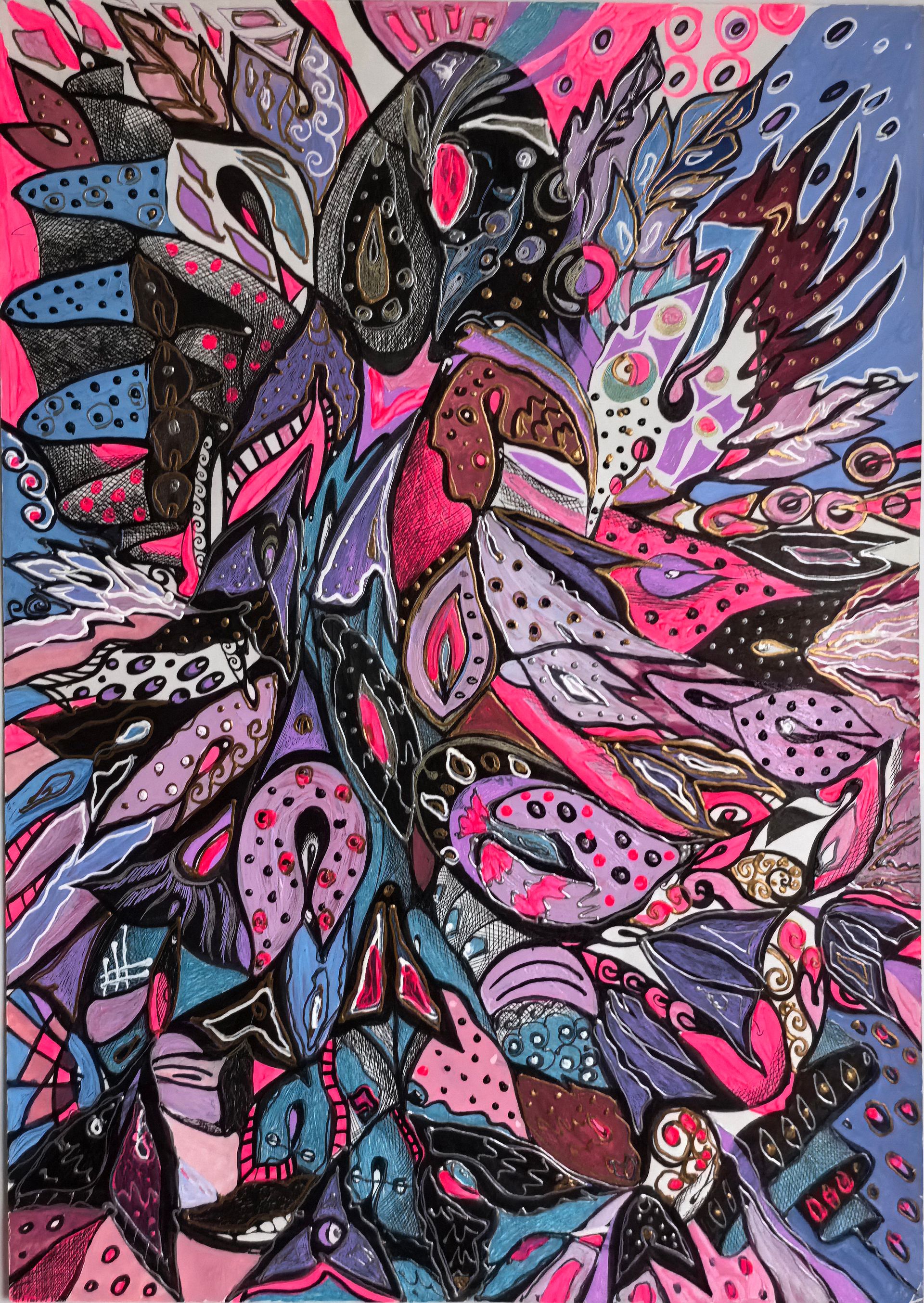 Ирина Шумская (Авторская графика - 
                  50 x 70 см) Танец скрытых желаний