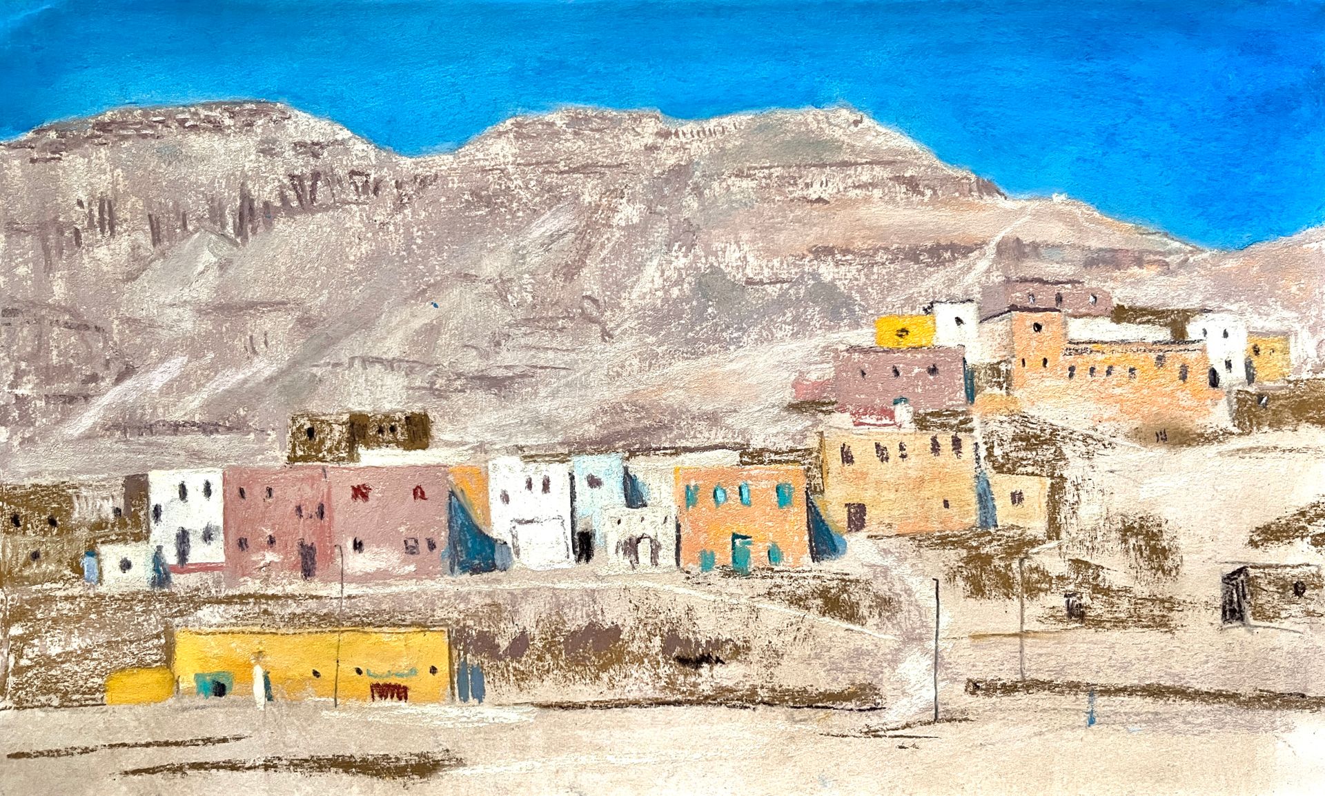 Люсинэ Туманян (Авторская графика - 
                  41.5 x 25 см) Дейр эль-Медина