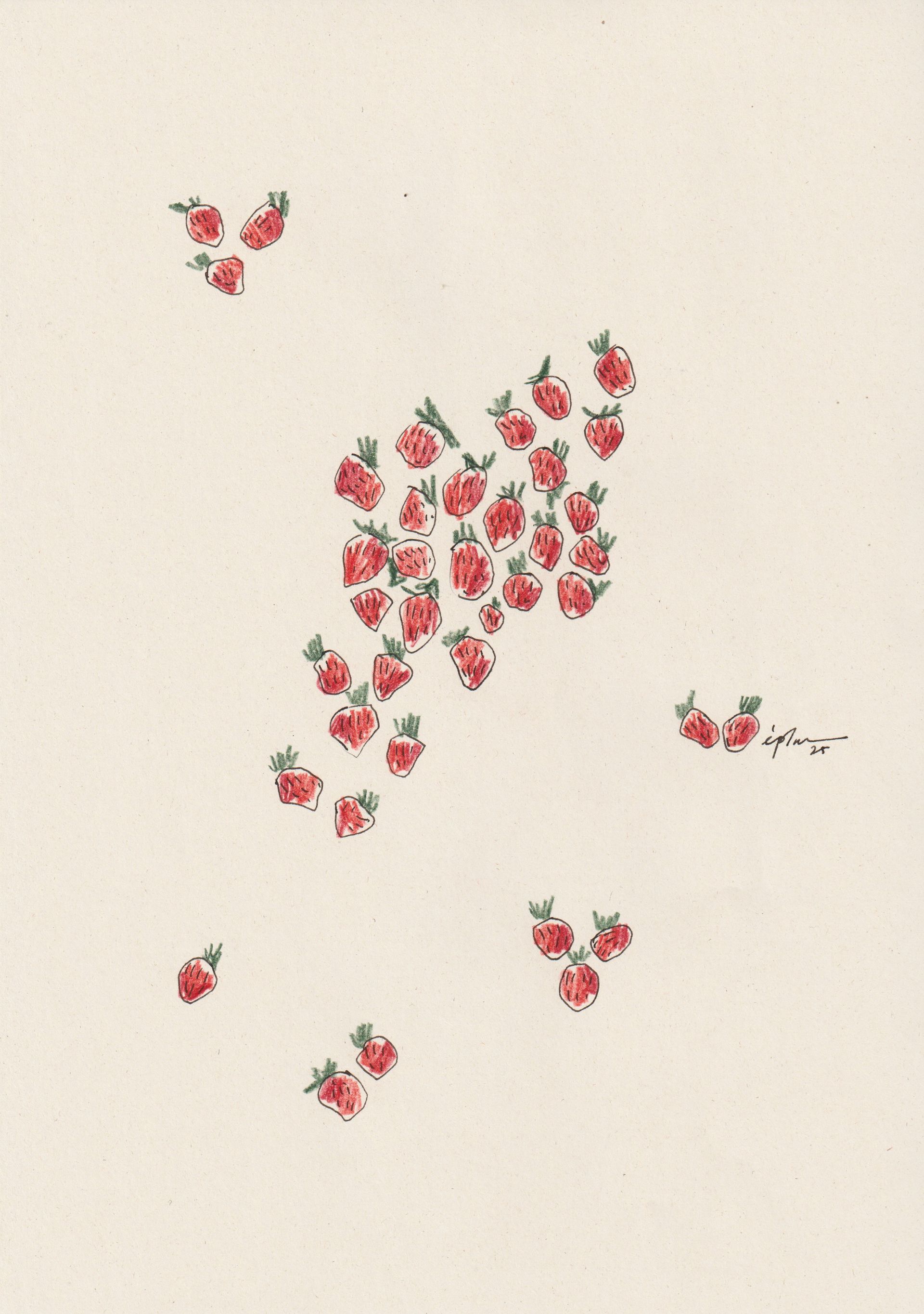 Виктория Зарецкая (embrassé par la muse) (Авторская графика - 
                  21 x 29.7 см) Fraisier