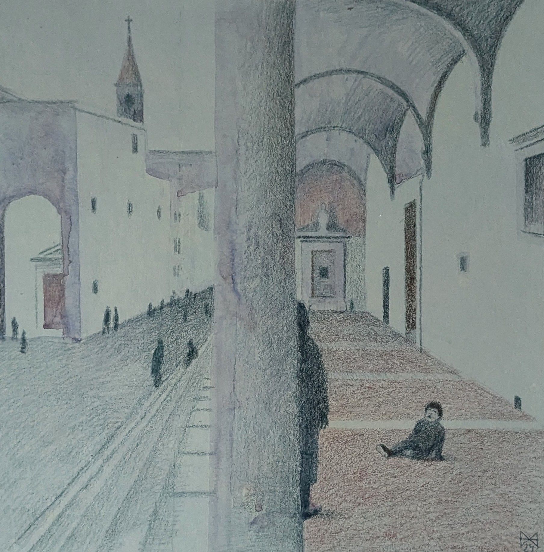 Анастасия Мотина (Авторская графика - 
                  30 x 30 см) Флоренция