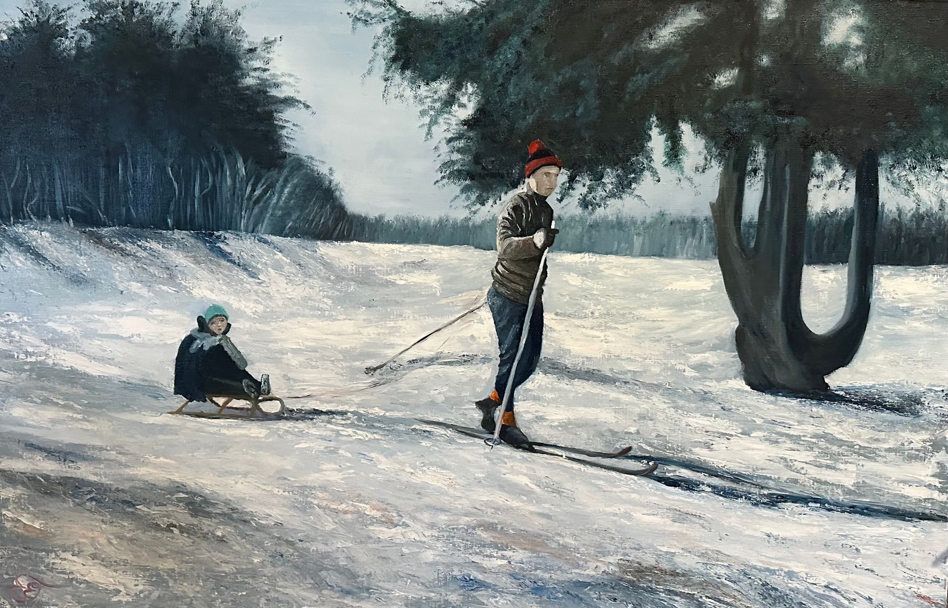 Егор Гауя (Картина, живопись - 
                  100 x 80 см) Детсво