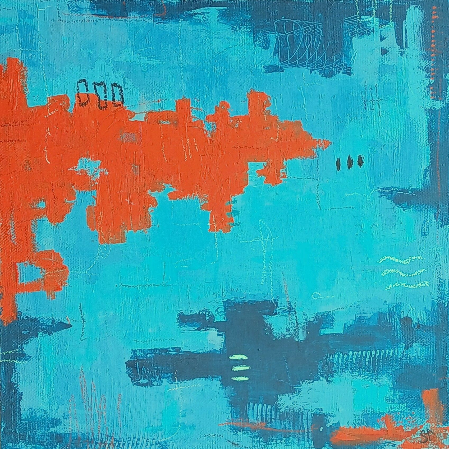 Анастасия Семенцул (Картина, живопись - 
                  50 x 50 см) Яркие мечты