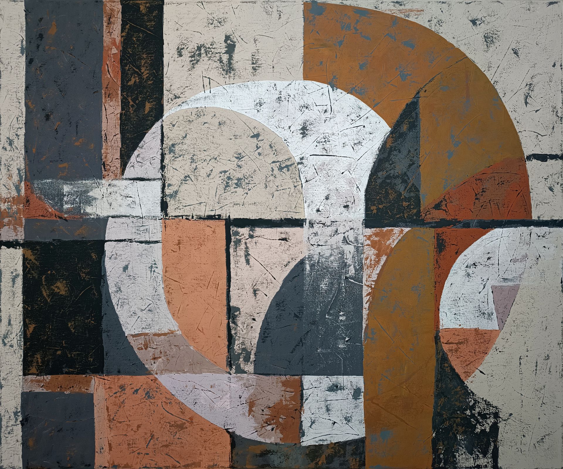 Максим Лезарев (Картина, живопись - 
                  120 x 100 см) Geometric Echoes