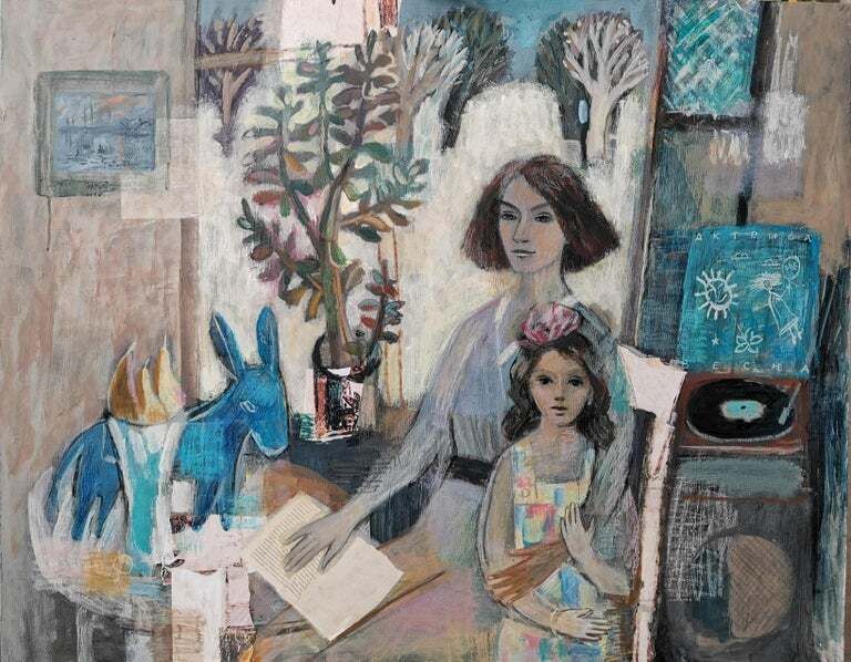 Зарина Абисалова (Картина, живопись - 
                  100 x 80 см) Вечерний блюз