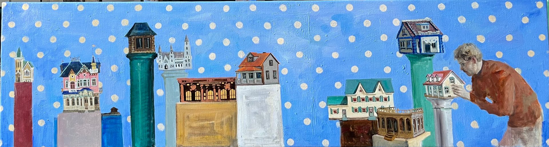 Елизавета Тарасова (Картина, живопись - 
                  150 x 45 см) Коллекционер вариант 2