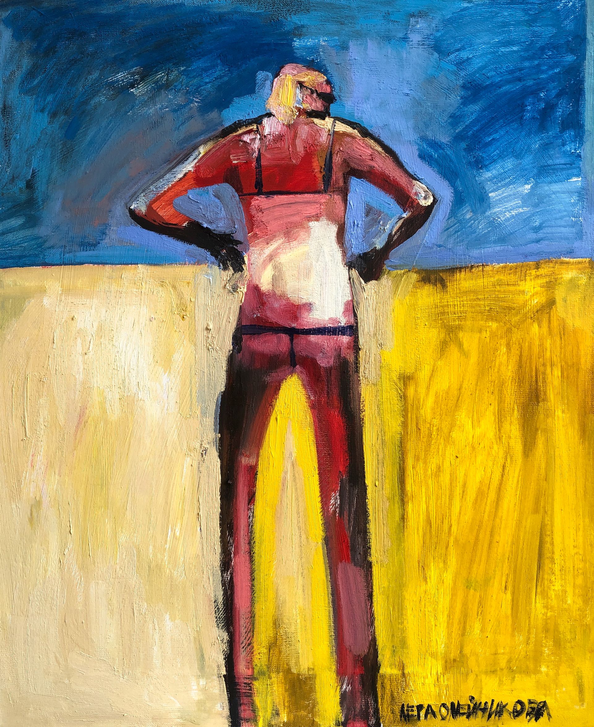 Лера Олейникова (Картина, живопись - 
                  50 x 60 см) Пляж 5