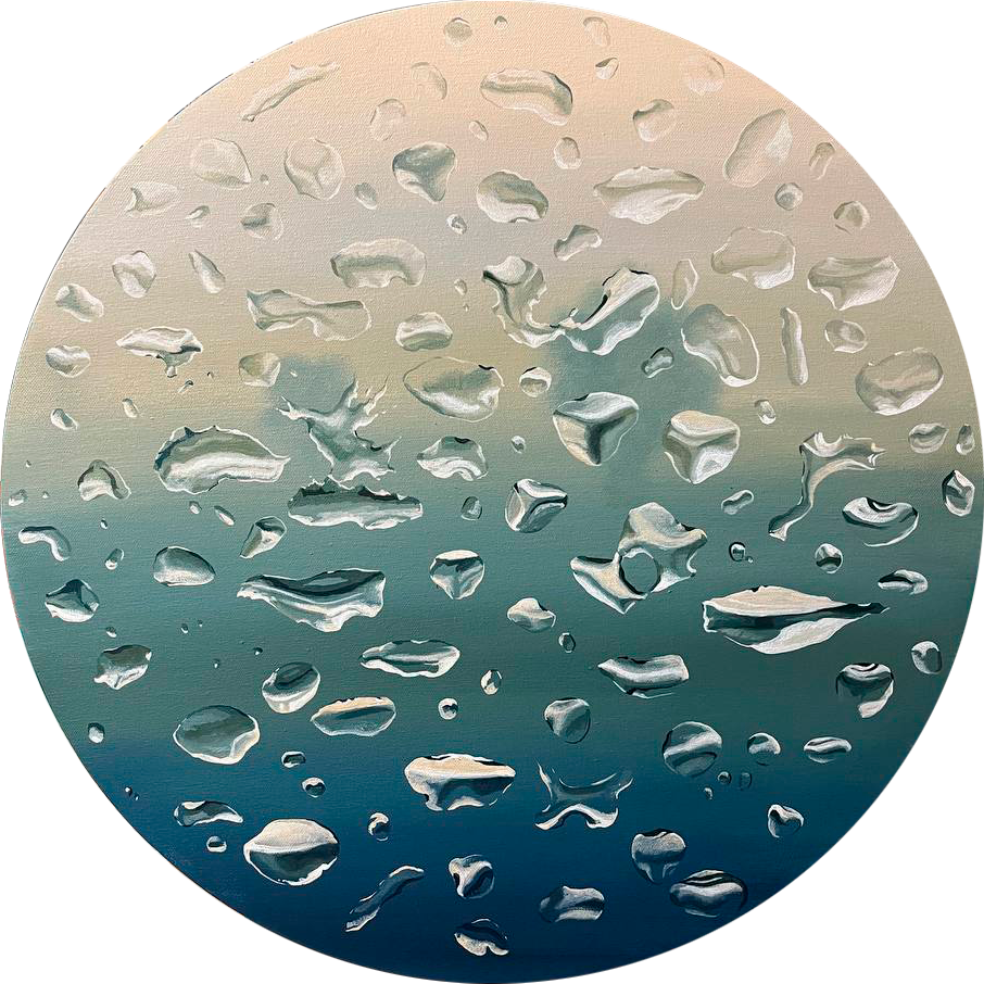 Александра Курьянова (Картина, живопись - 
                  60 x 60 см) Изнутри. Туман