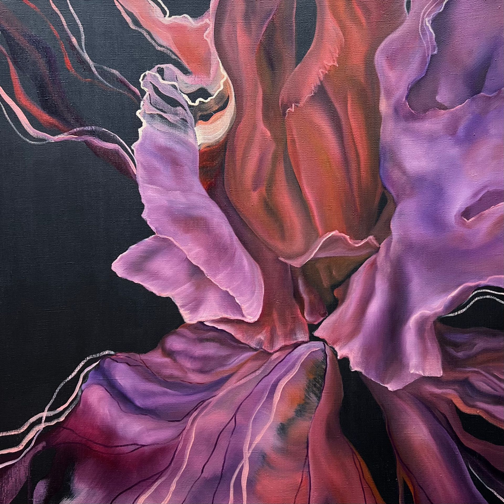 Инна Сумина (Картина, живопись - 
                  50 x 50 см) Огонь в груди