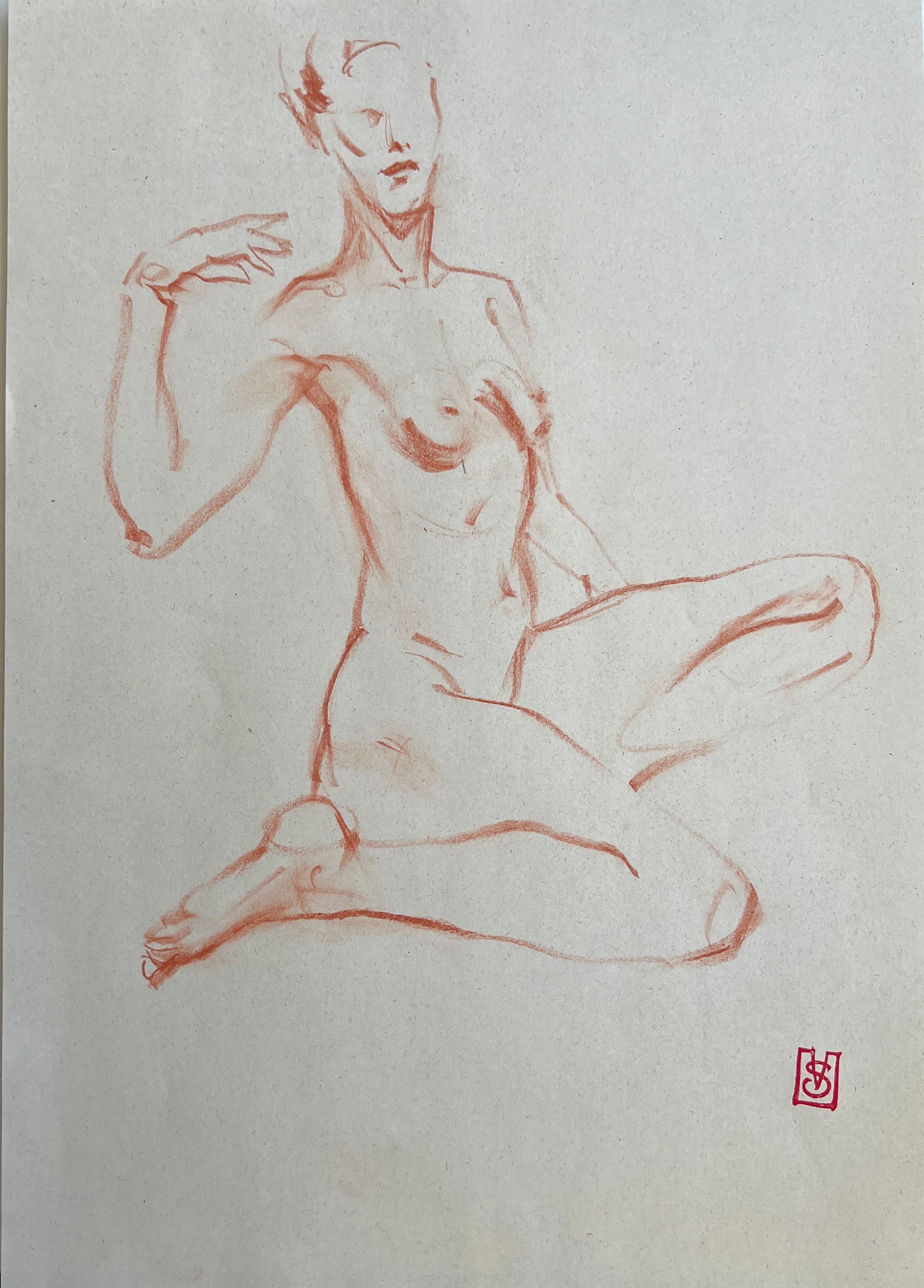 Виктория Севастьянова (Авторская графика - 
                  21 x 30 см) Nu sketch