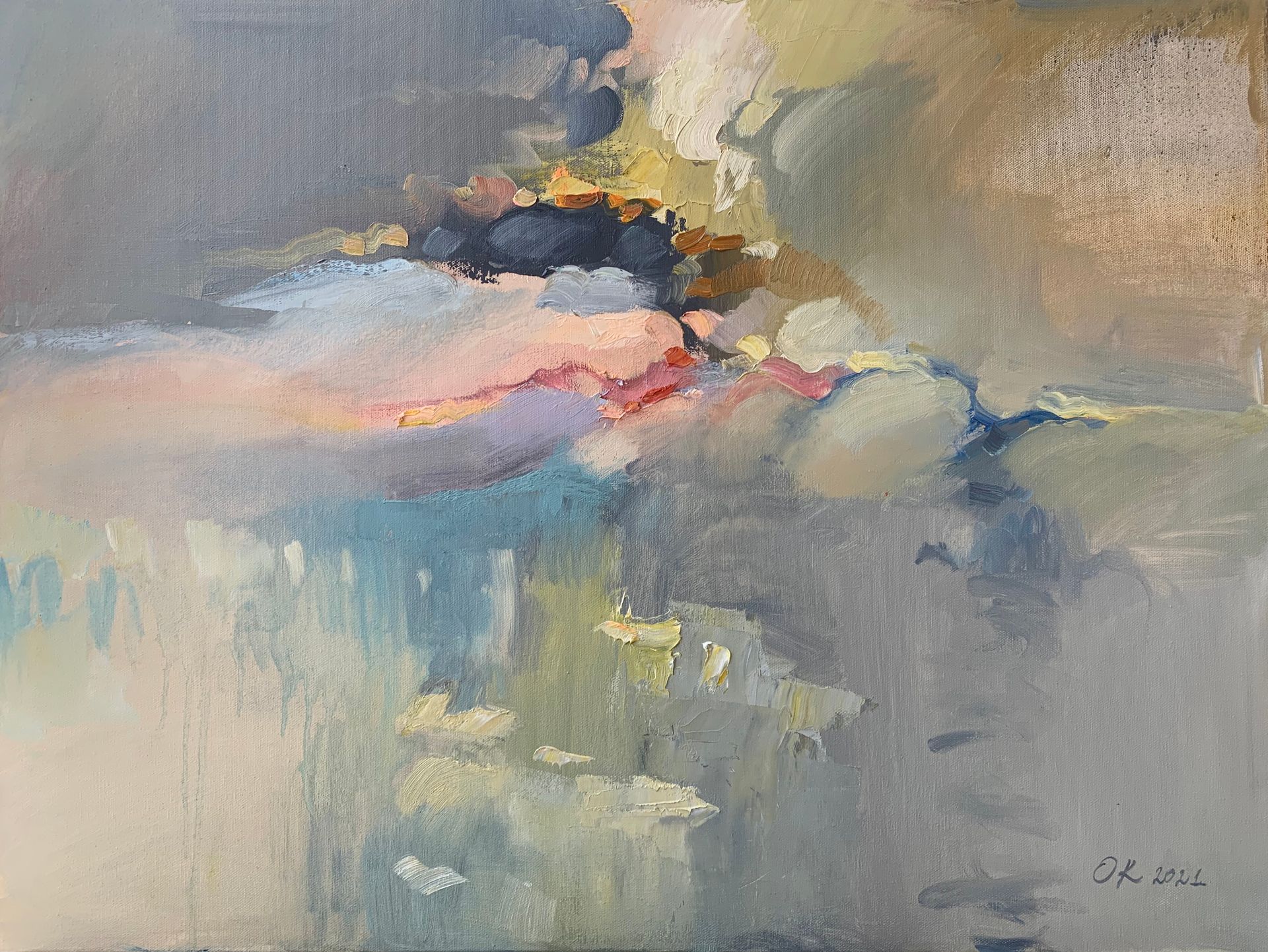 Ольга Кожевникова (Картина, живопись - 
                  80 x 60 см) Абстрактный пейзаж 2