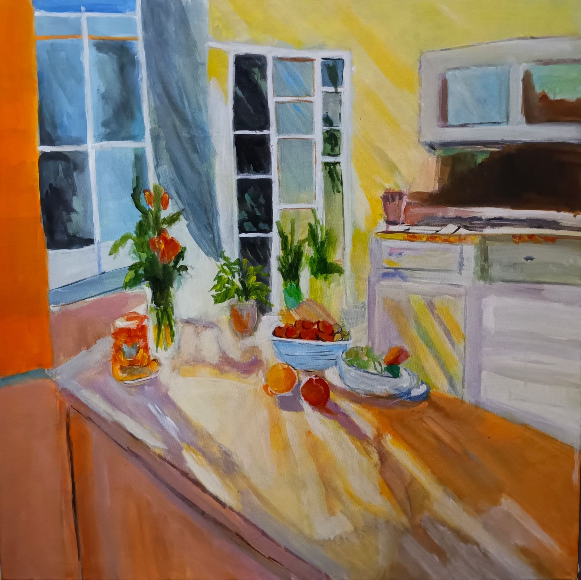Ольга Чужакова (Картина, живопись - 
                  60 x 60 см) Тихая радость утра