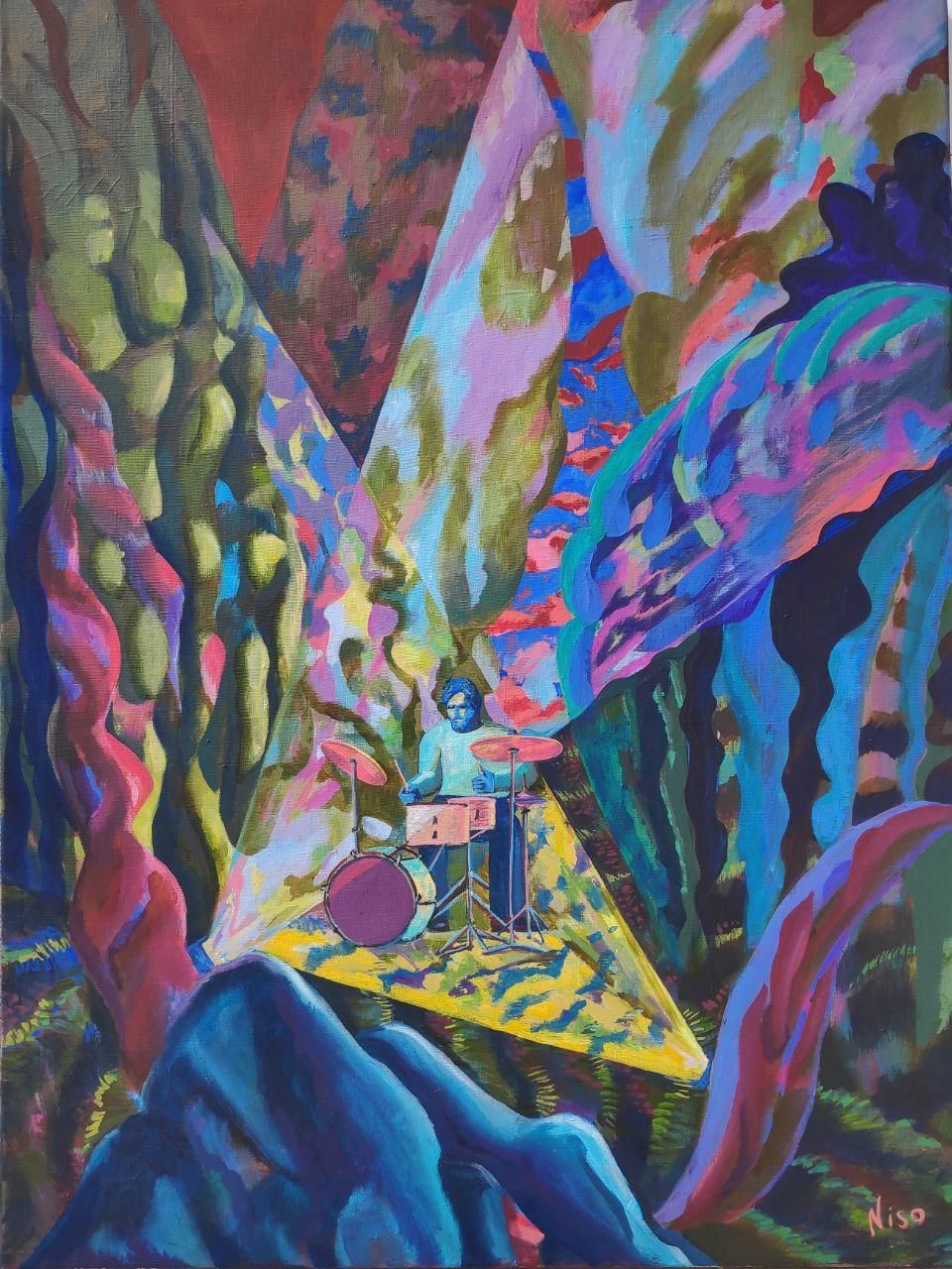 Нисо Атаханова (Картина, живопись - 
                  60 x 80 см) Лесной музыкант