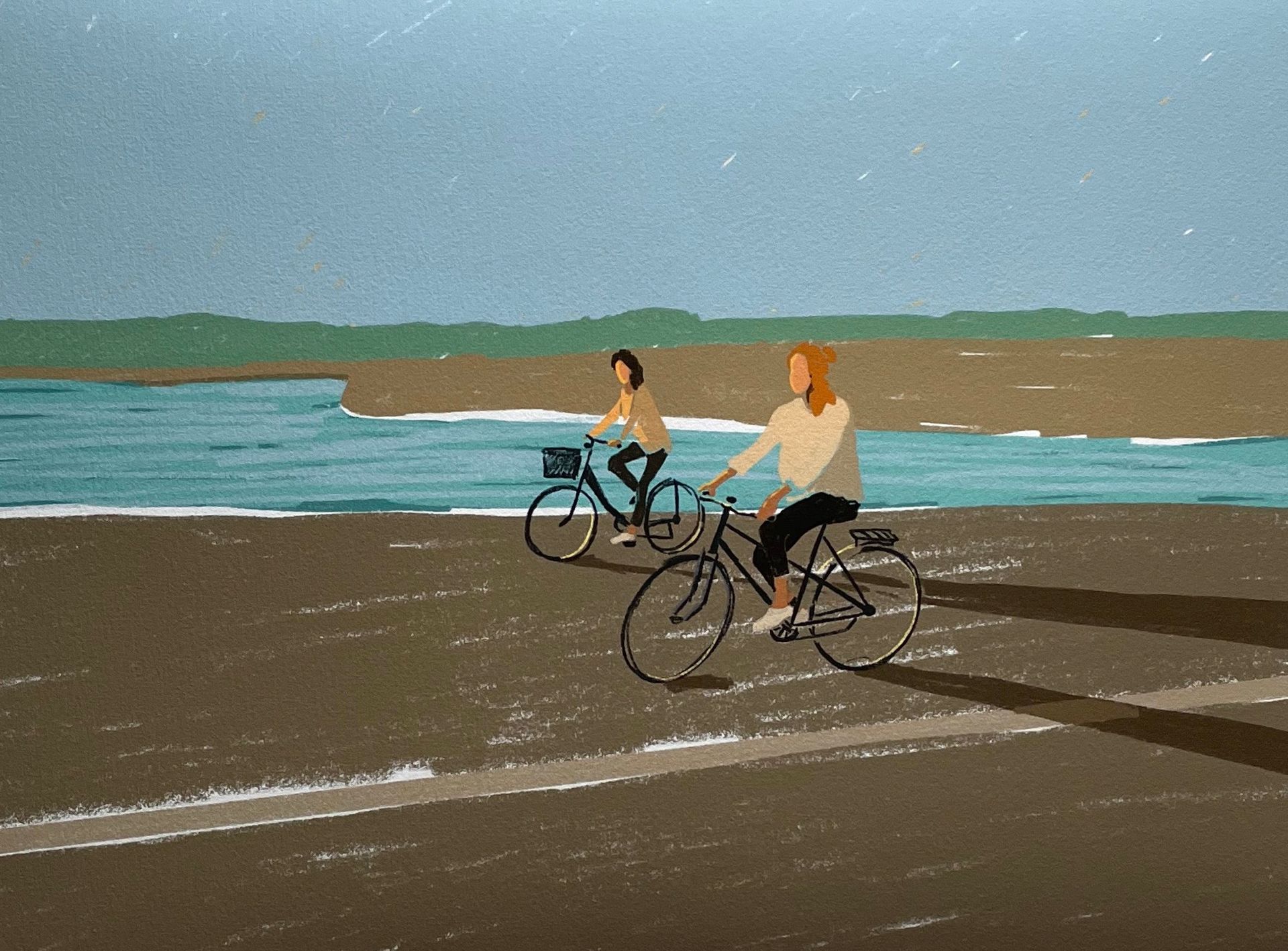 Наталья Чобанян (Графика цифровая (принты) - 
                  42 x 30 см) I want to ride my bicycle