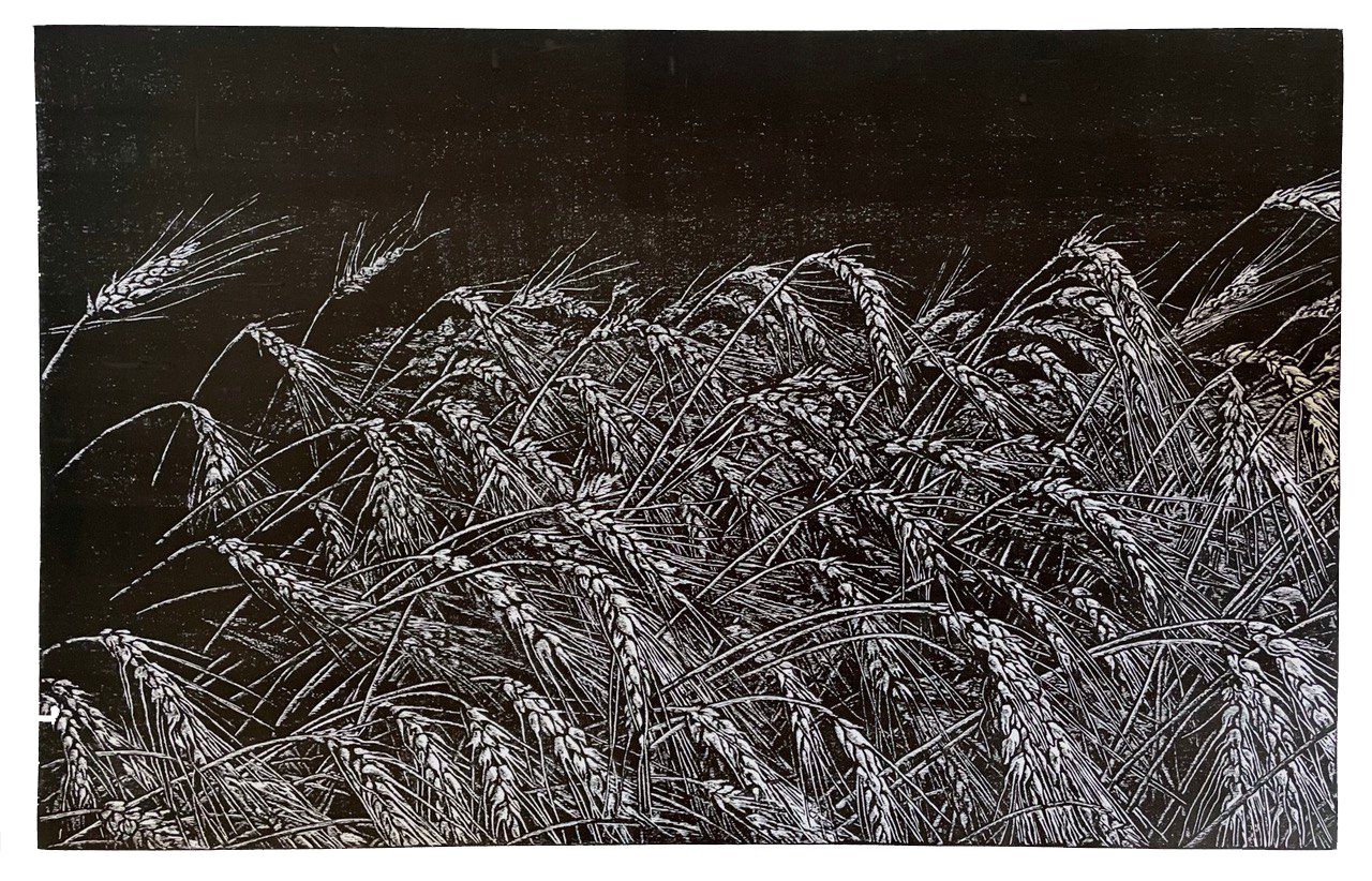 Игорь Баранов (Графика печатная - 
                  150 x 98 см) Поле пшеницы