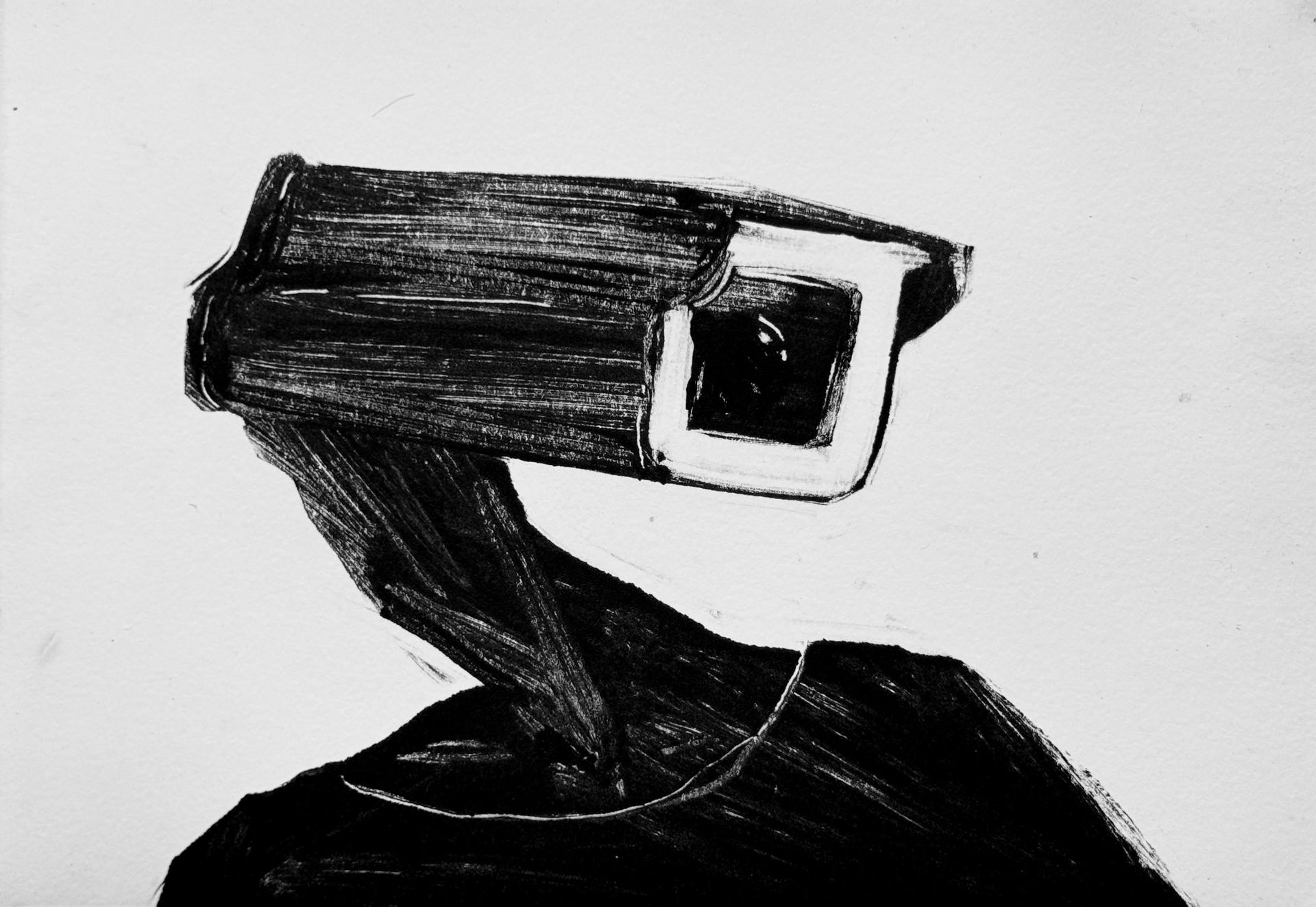 Дарья Краплак (Графика печатная - 
                  29 x 21 см) Watching