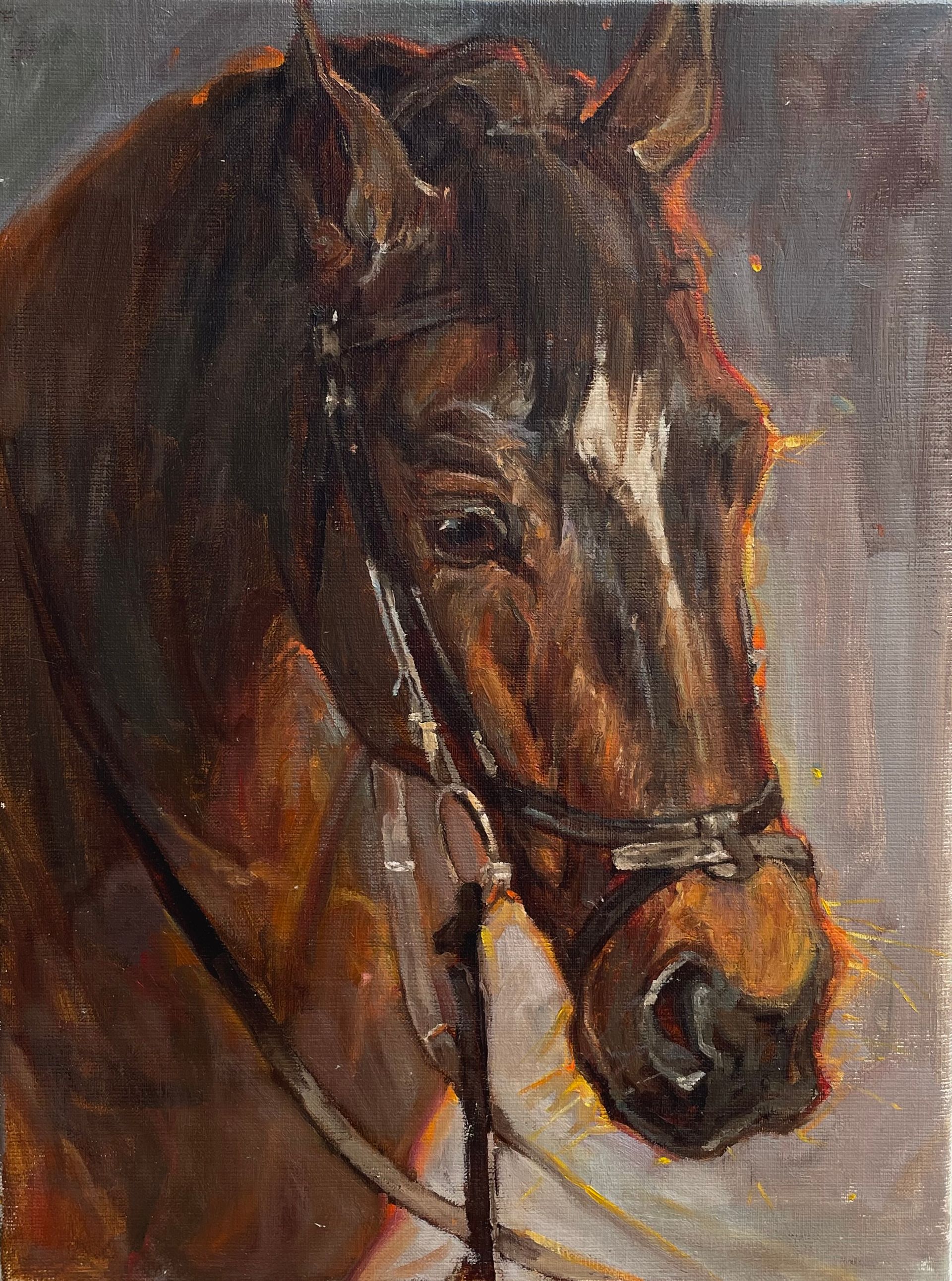 Залифа Хибатова (Картина, живопись - 
                  30 x 40 см) Бурый со звездочкой