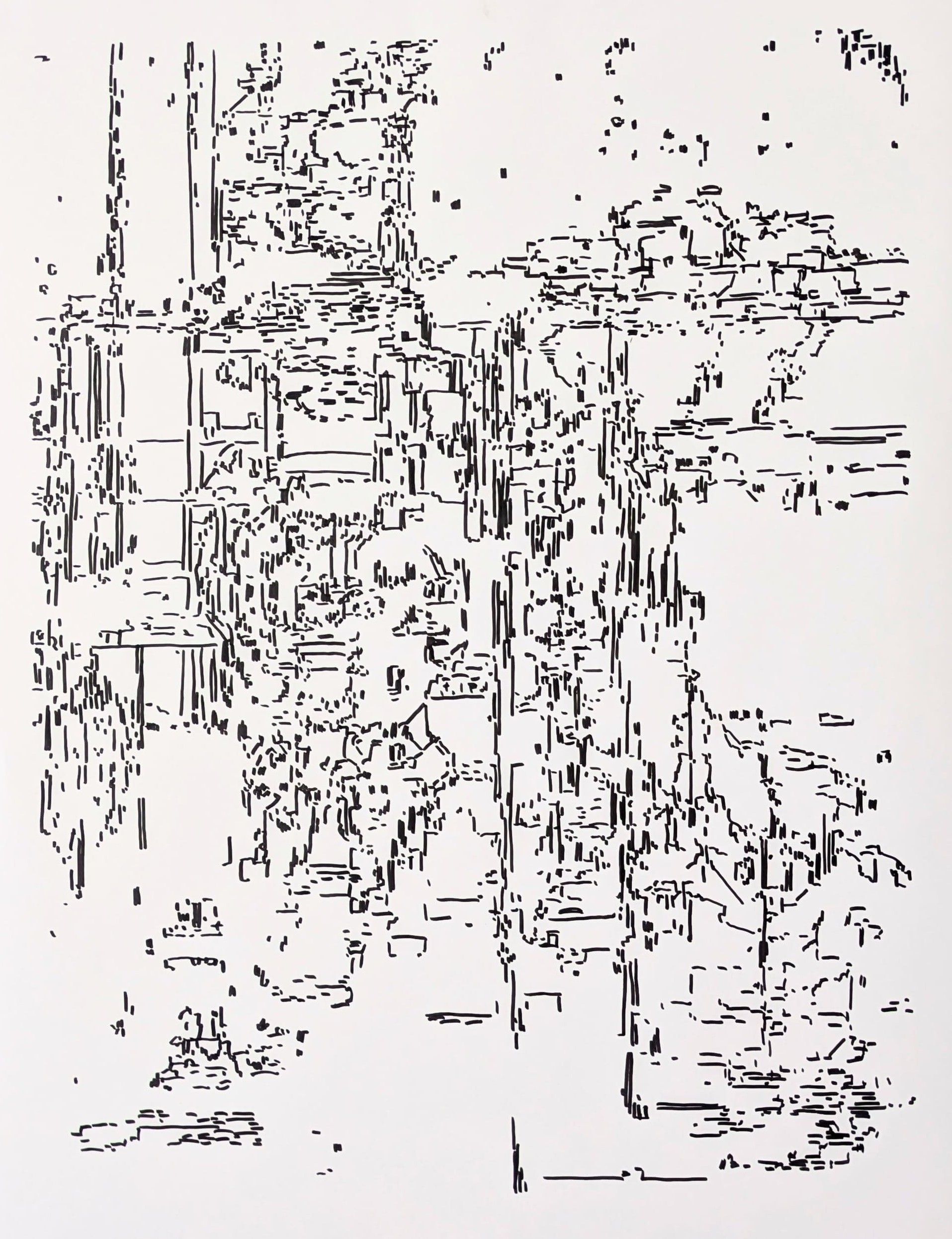 Дарья Растунина (Авторская графика - 
                  56 x 74 см) Без названия