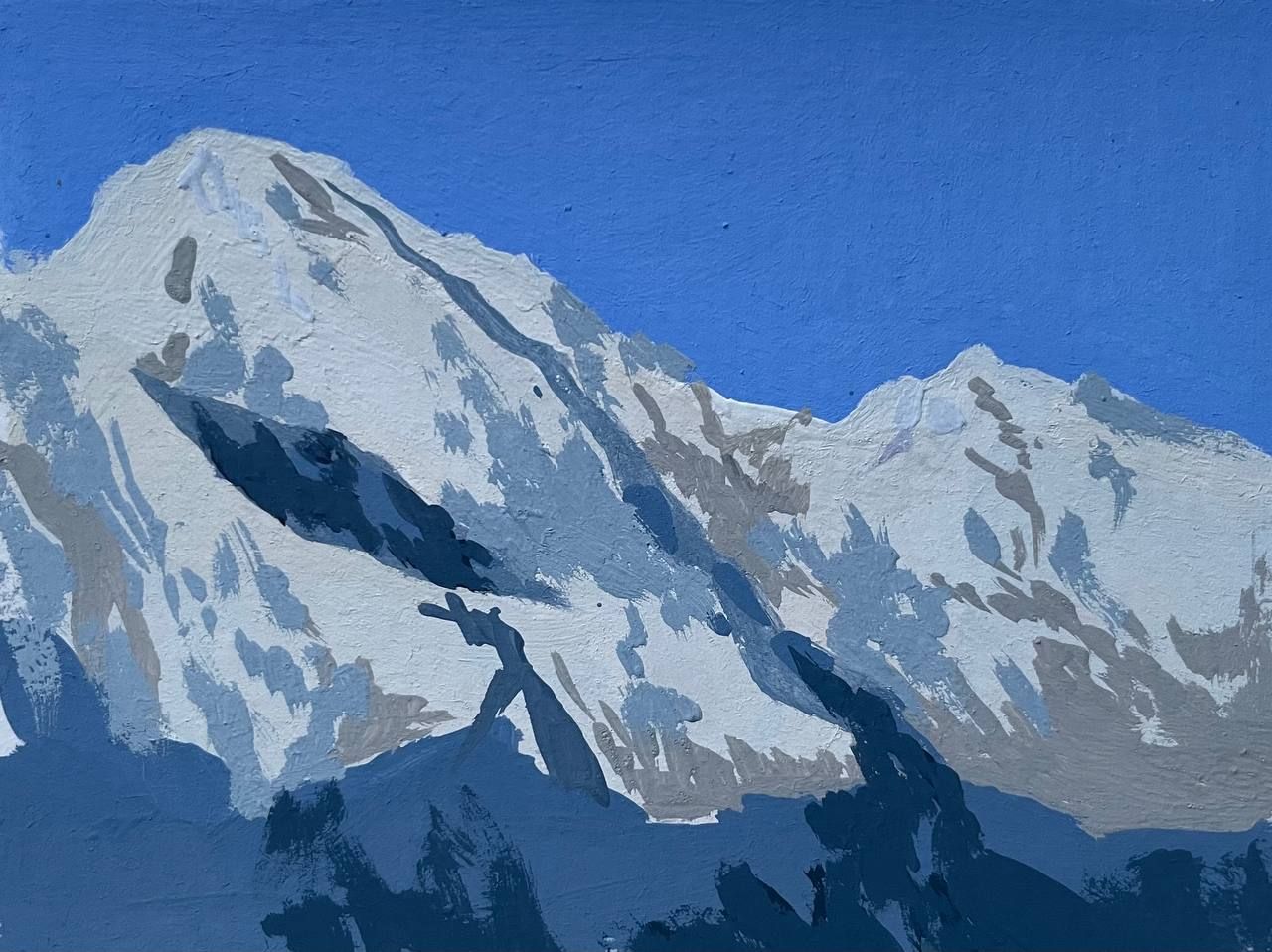 Кристина Ларина (Авторская графика - 
                  15.5 x 11 см) Горы, февральская серия 1