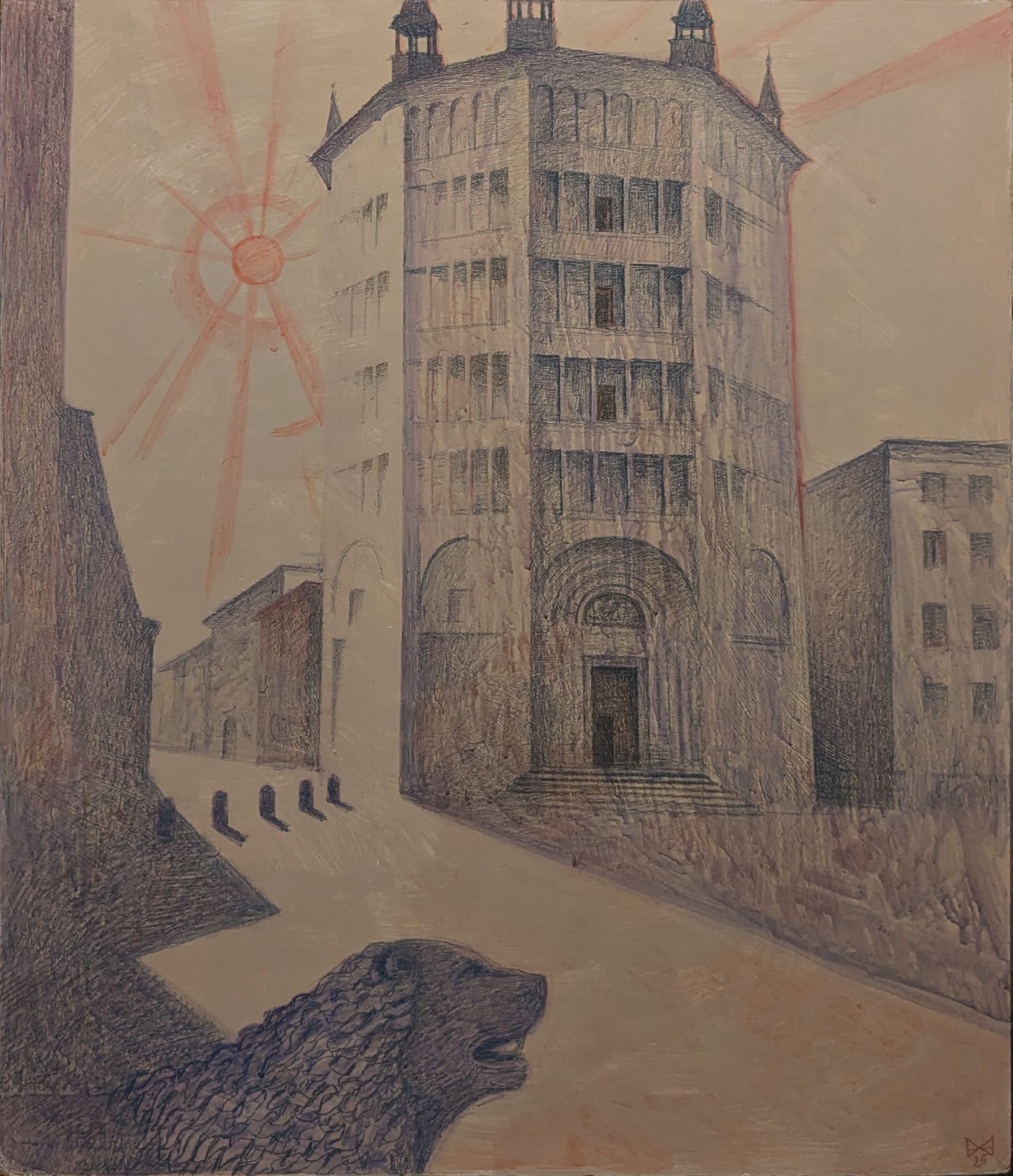 Анастасия Мотина (Авторская графика - 
                  60 x 70 см) Парма