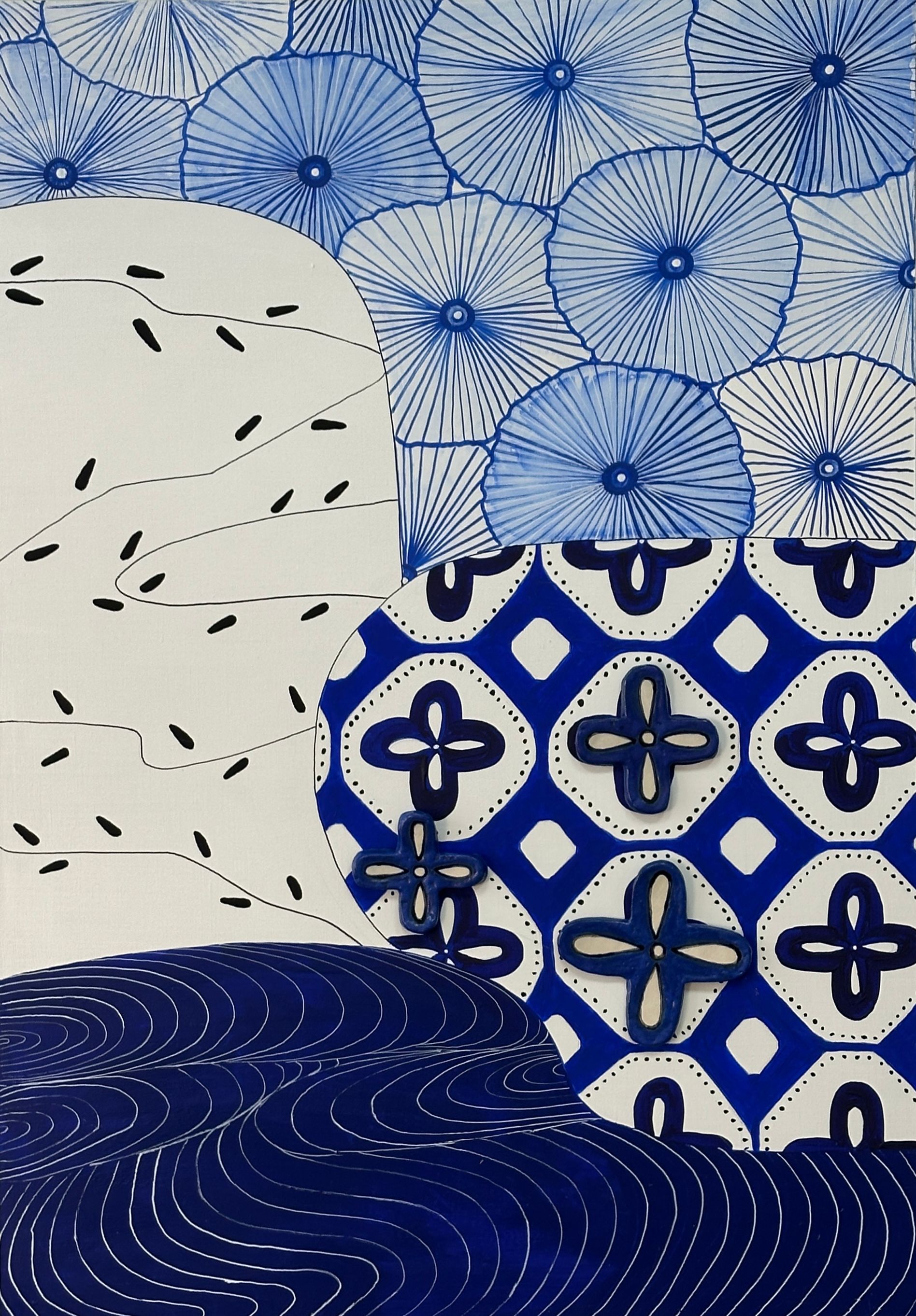 Аня Кармалита (Картина, живопись - 
                  70 x 100 см) Only blue