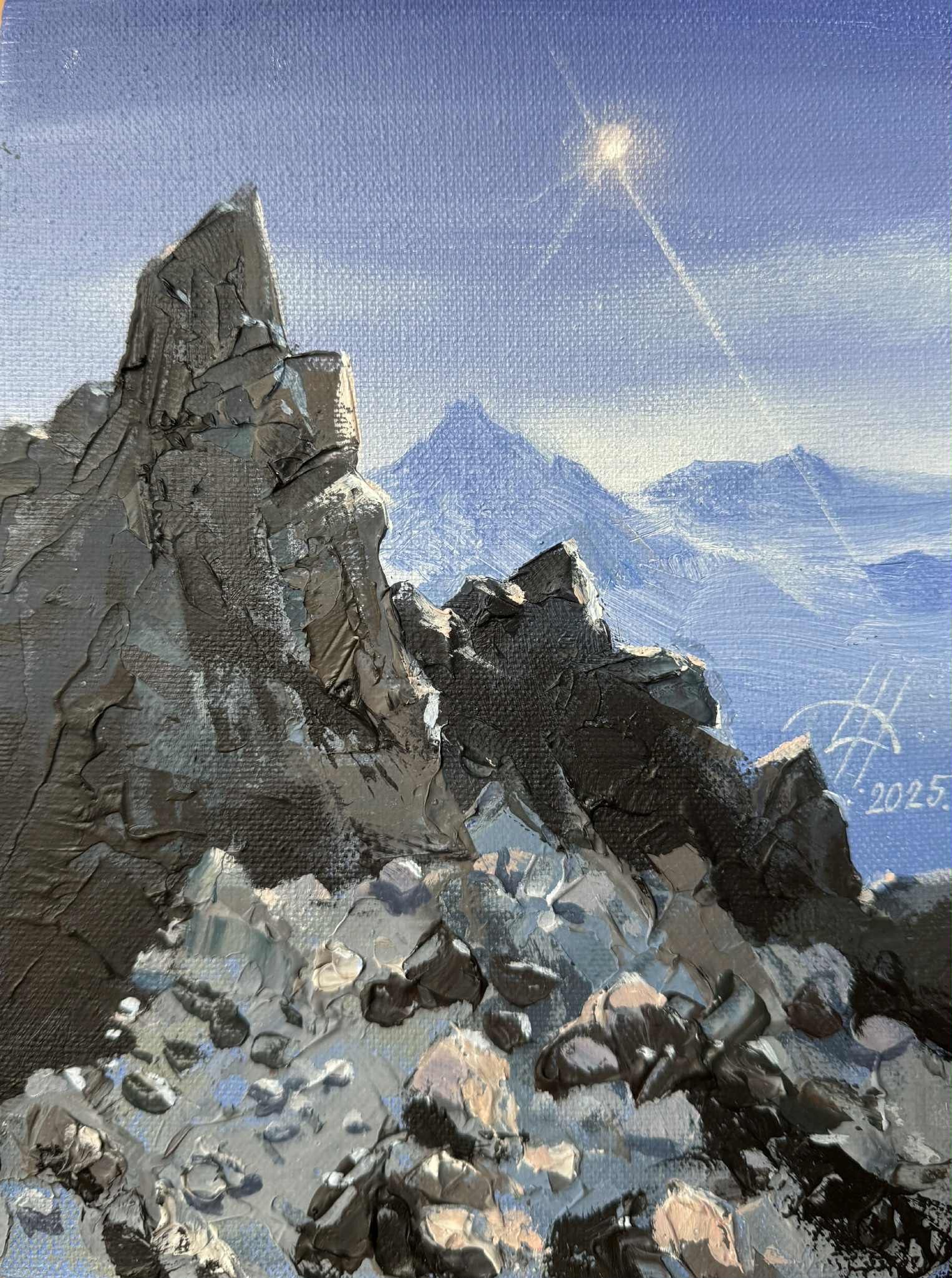 Динара Хёртнагль (Картина, живопись - 
                  20 x 30 см) На вершине