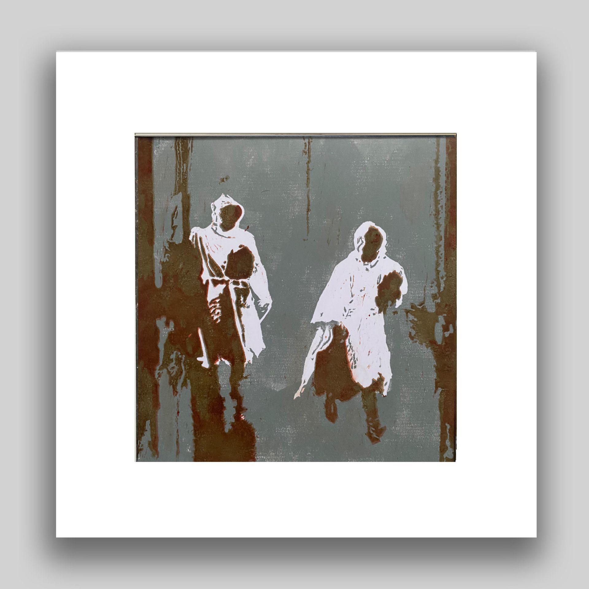 Лена Троянская (Графика печатная - 
                  30 x 30 см) Два монаха