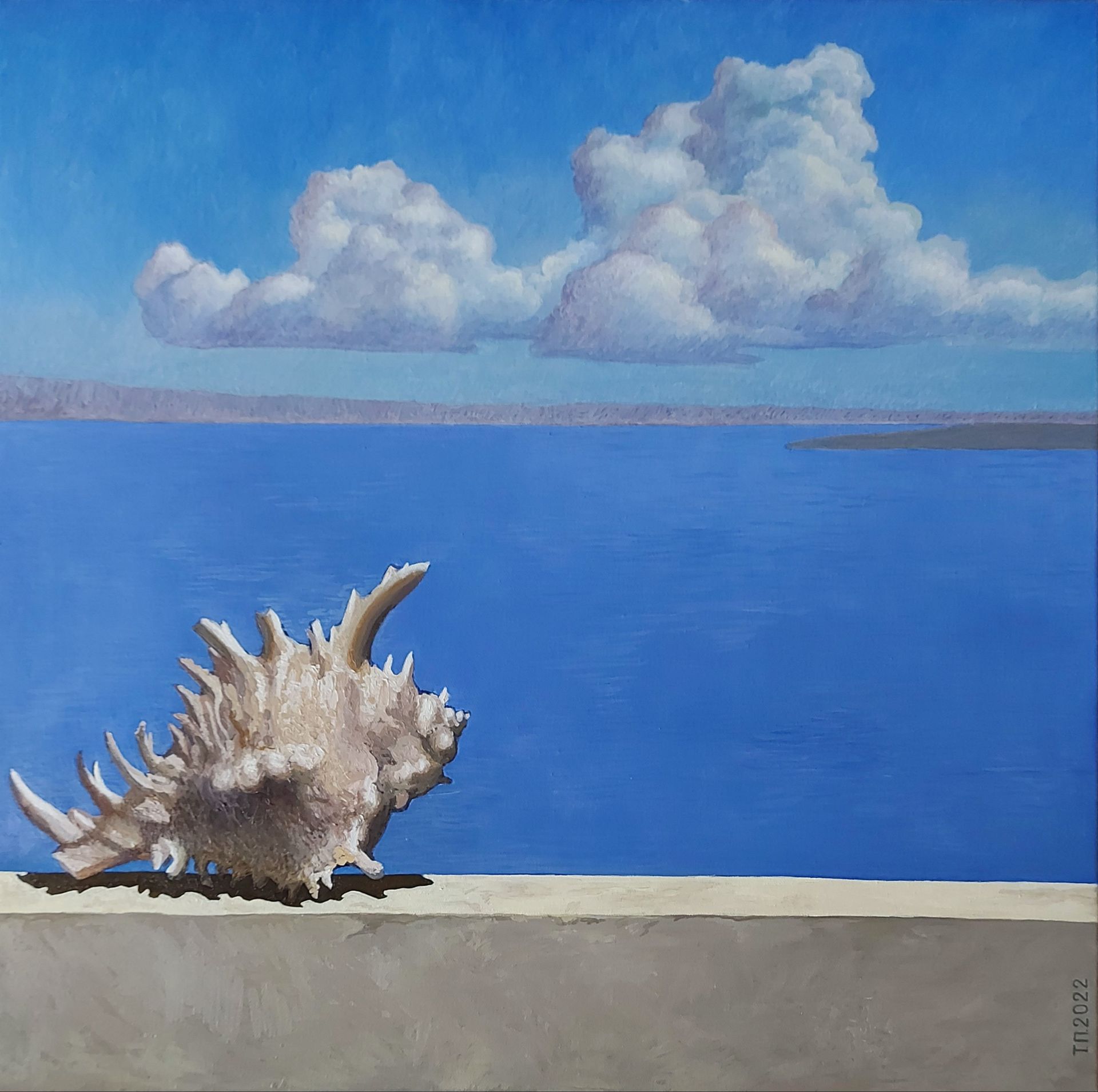 Татьяна Попова (Картина, живопись - 
                  70 x 70 см) Шум моря