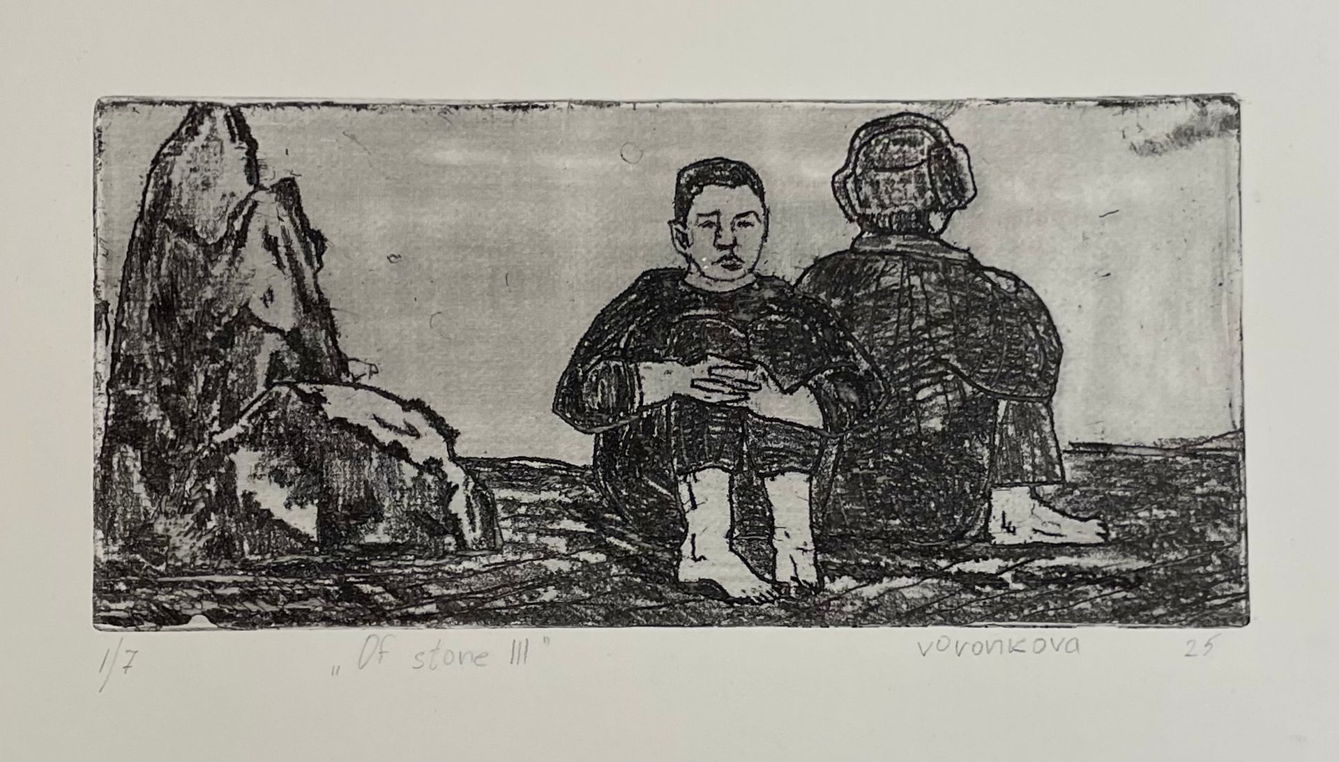 Екатерина Воронкова (Графика печатная - 
                  38.5 x 26.8 см) Of stone III