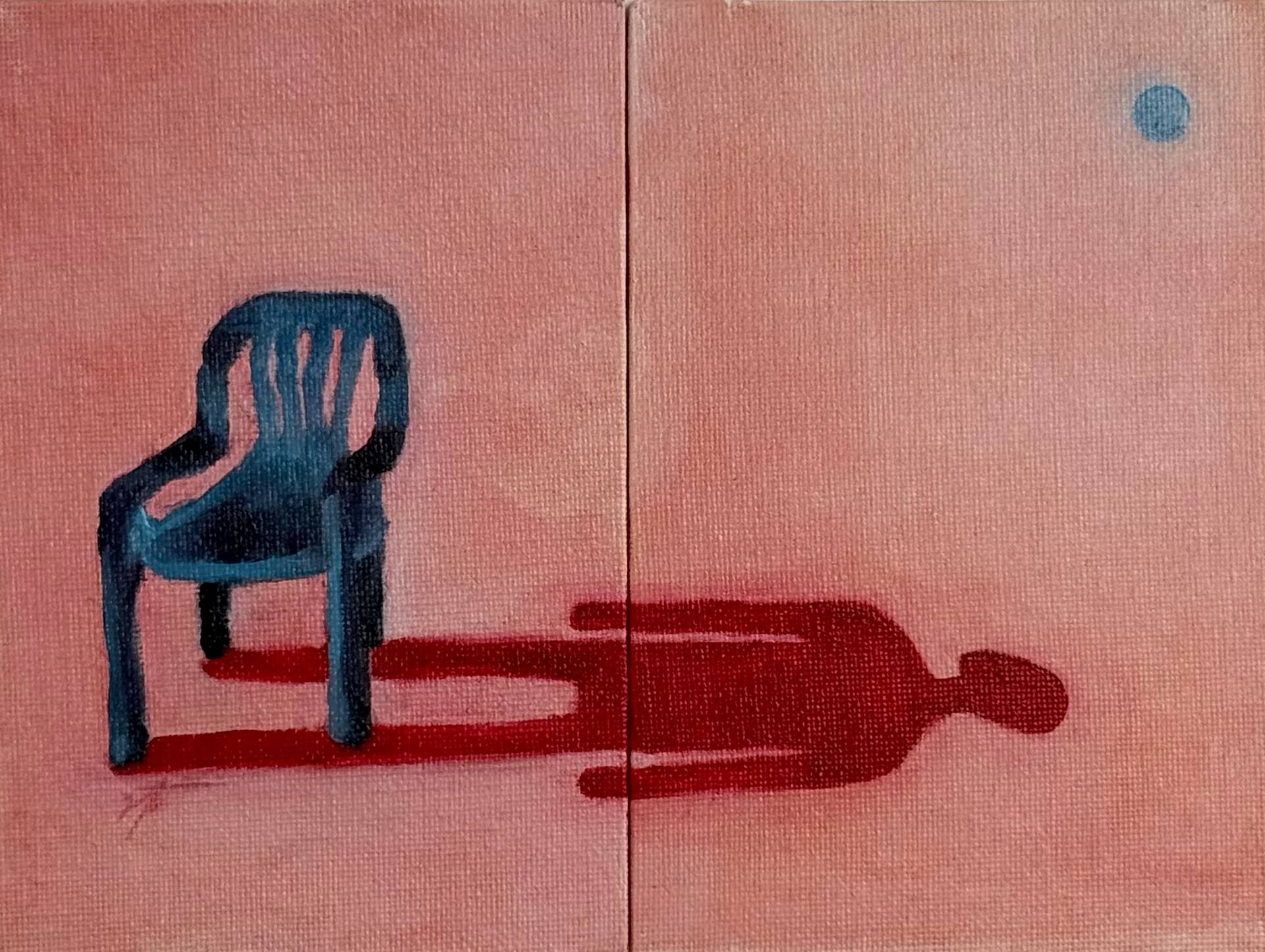 Виктория Зарецкая (embrassé par la muse) (Авторская графика - 
                  20 x 15 см) Диптих "Жара"