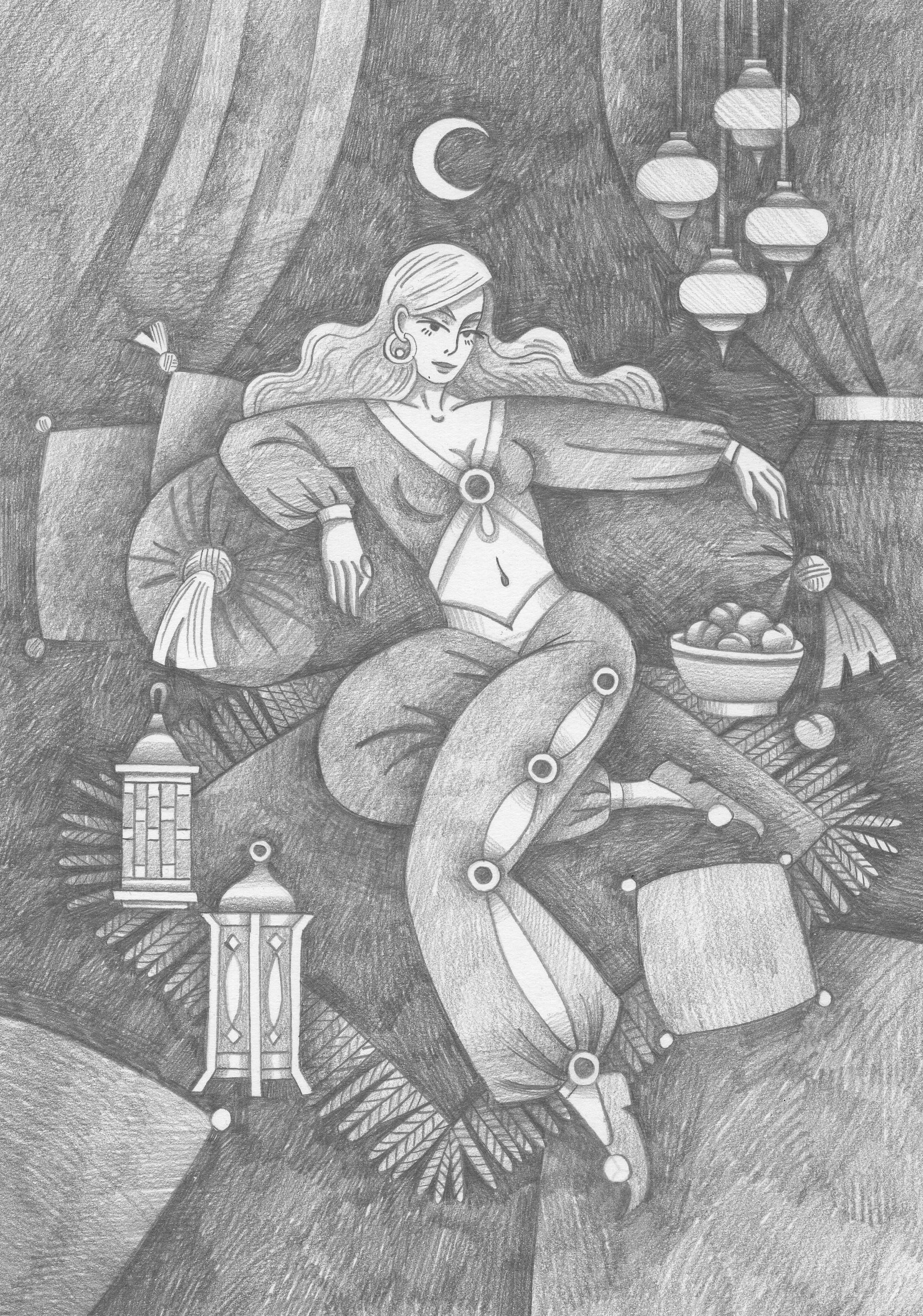 Витана Маковская (Авторская графика - 
                  21 x 29.7 см) Шахерезада