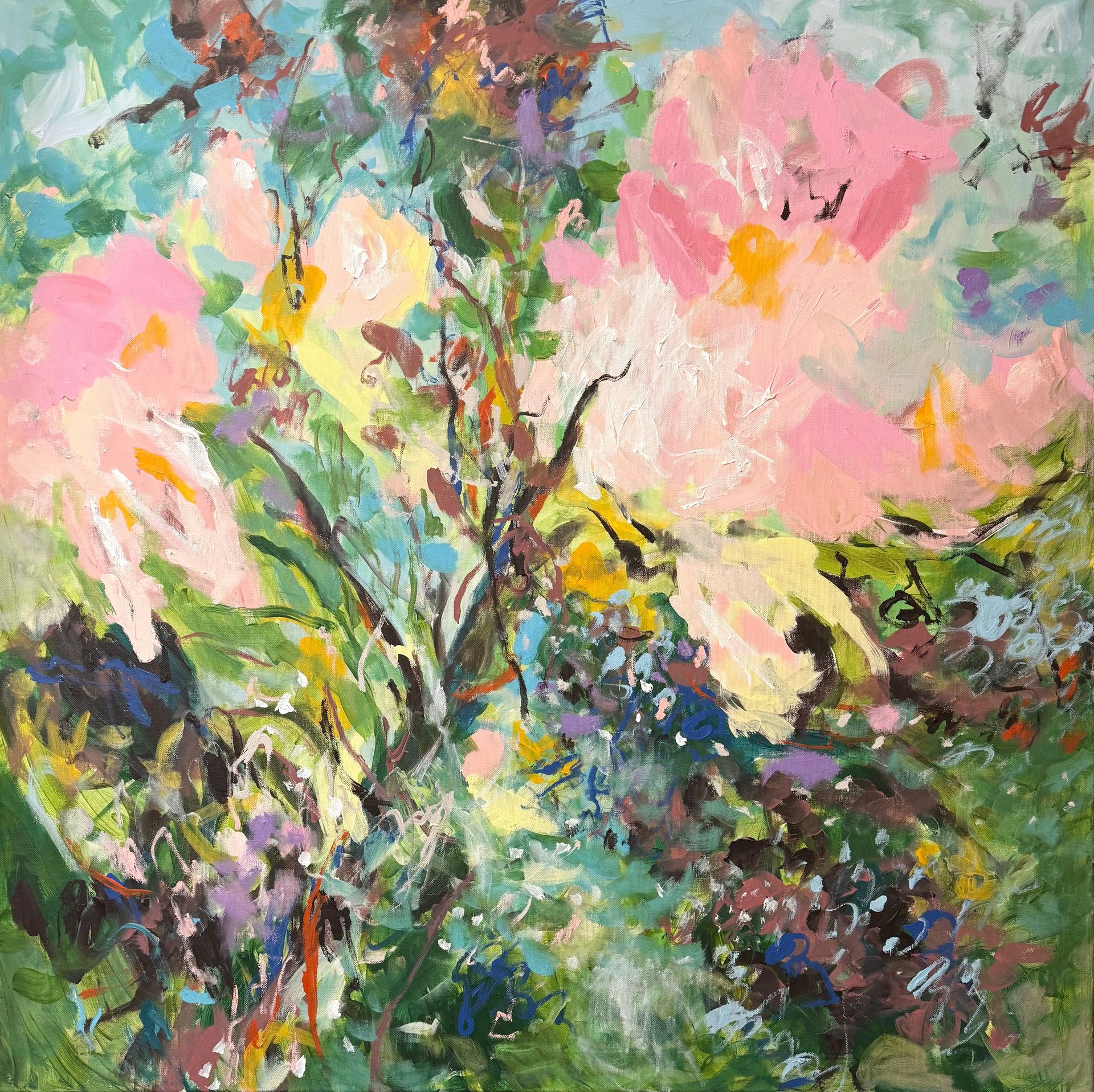 Анна Ганина (Картина, живопись - 
                  100 x 100 см) First blossom