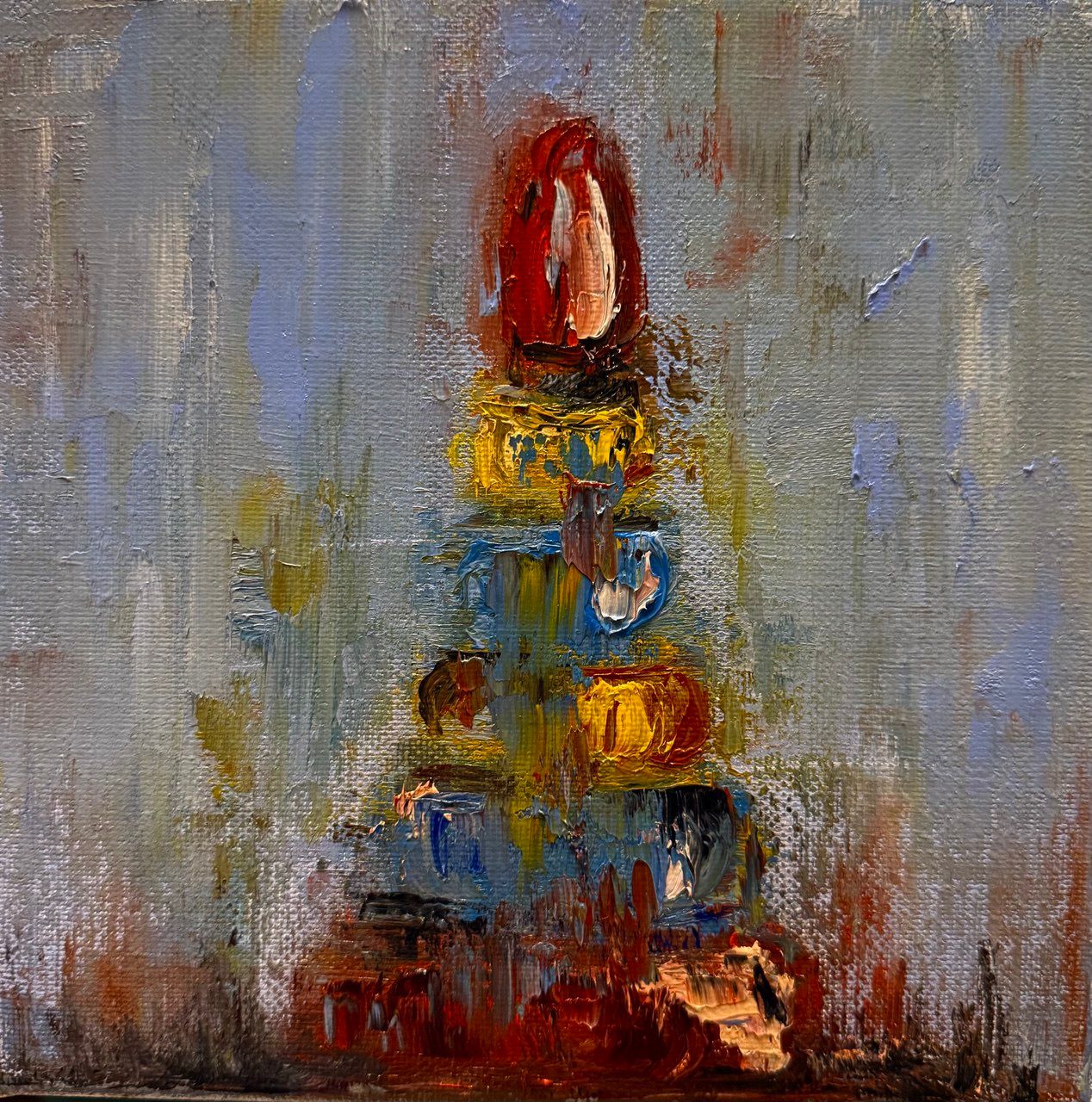 Белла Новинькова (Картина, живопись - 
                  20 x 20 см) Пирамидка