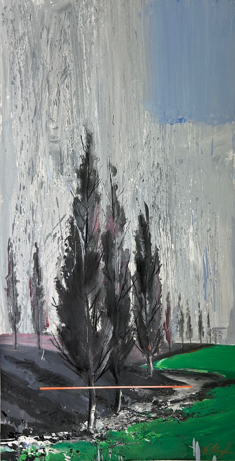 Владимир Мигачев (Авторская графика - 
                  60 x 115 см) Весна
