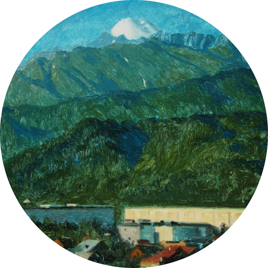 Алан Хатагты (Картина, живопись - 
                  40 x 40 см) Казбек