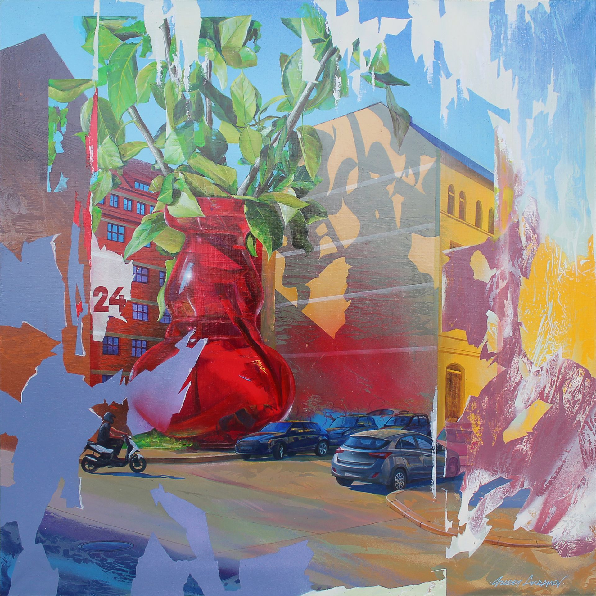 Сергей Акрамов (Картина, живопись - 
                  100 x 100 см) Oversize