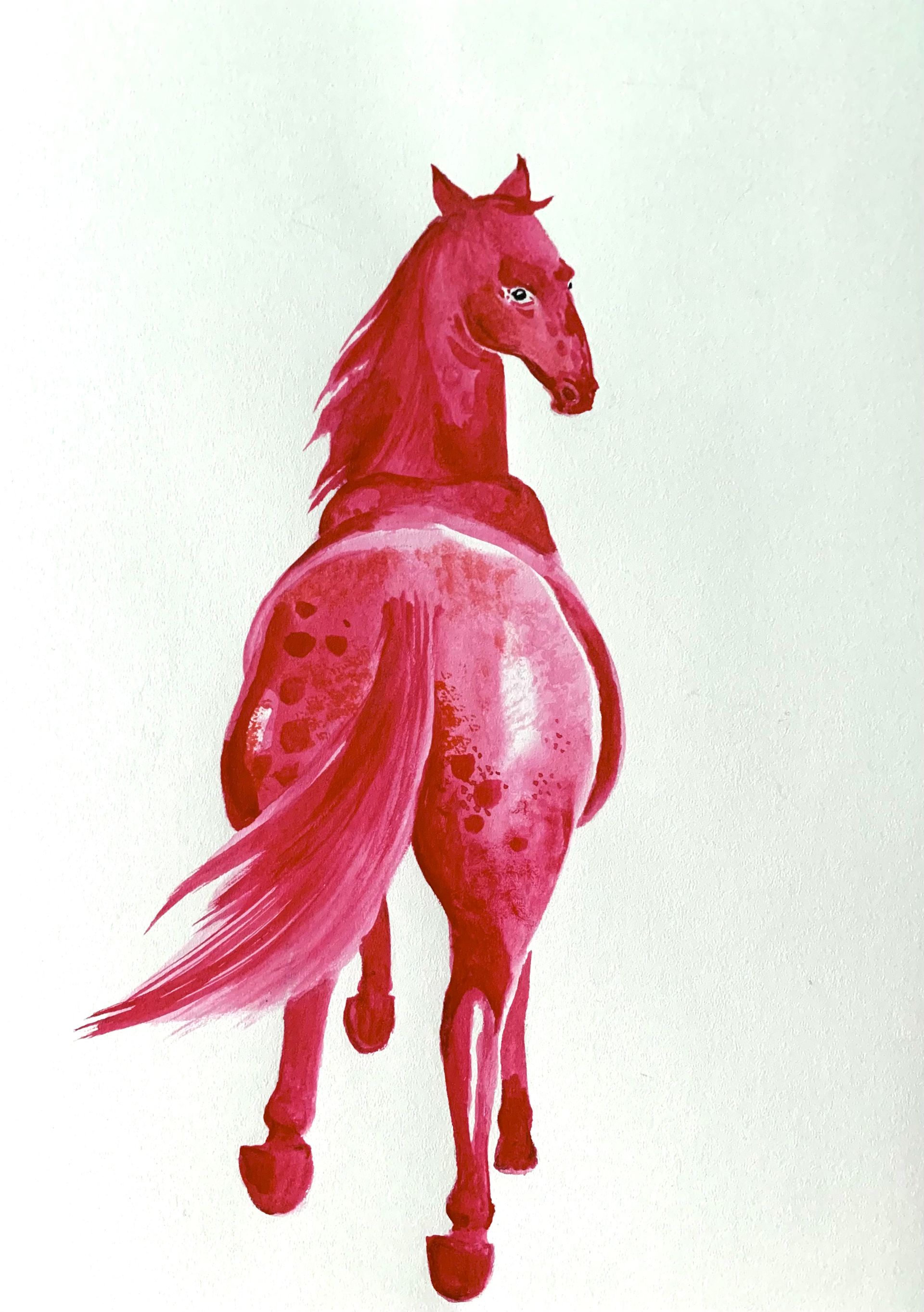 Мария Черепанова (Авторская графика - 
                  21 x 29.7 см) Малиновая лошадь