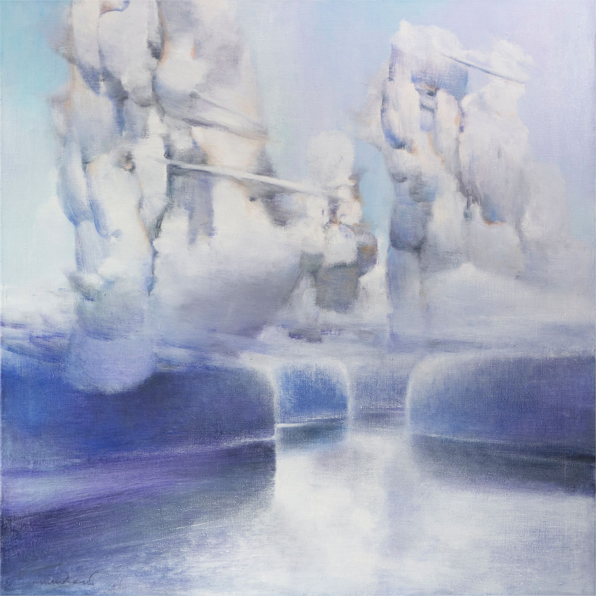 Данил Даниловский (Картина, живопись - 
                  100 x 100 см) Белый полет