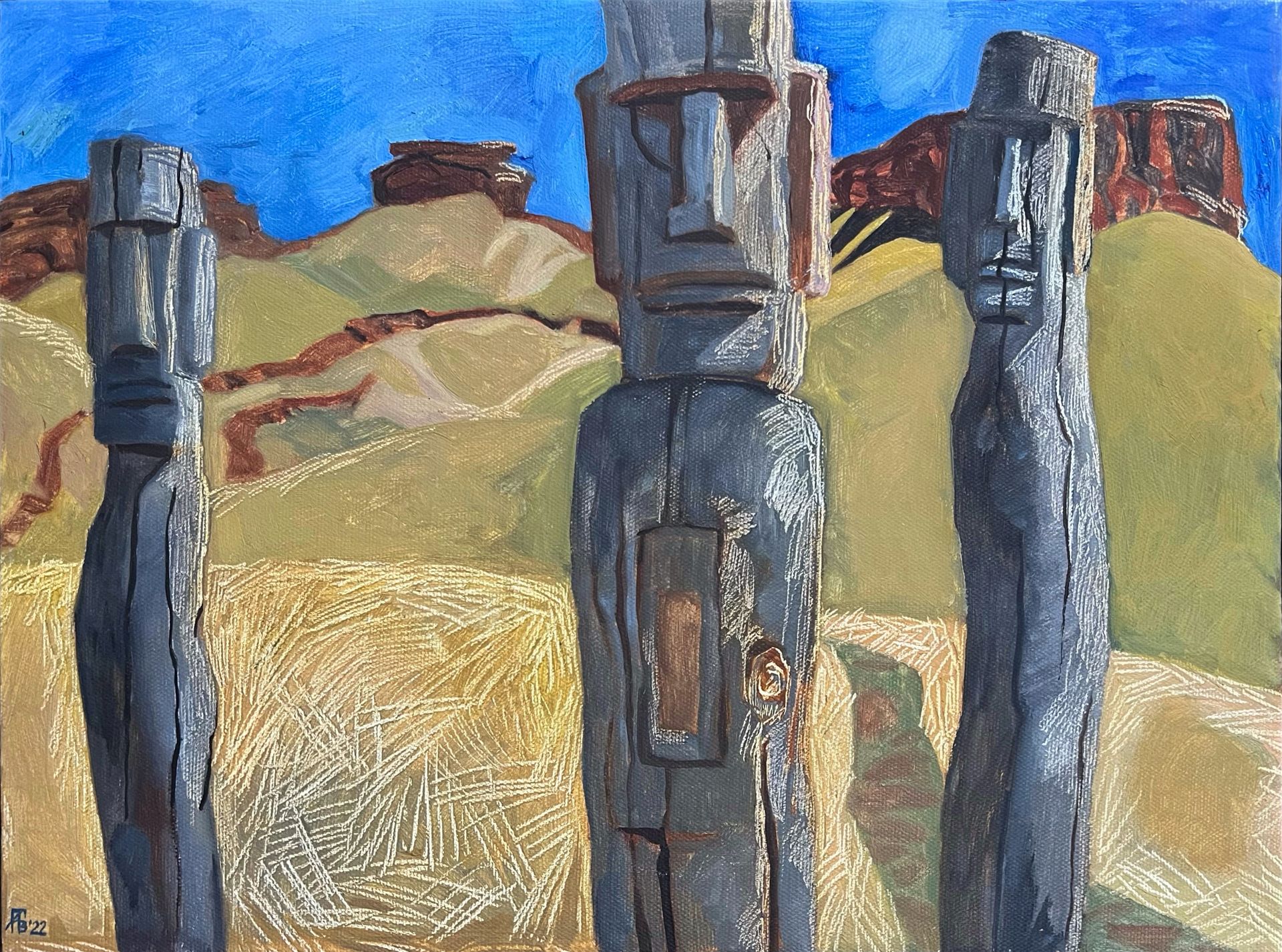 Мила Гаврилова (Картина, живопись - 
                  60 x 45 см) Каменные духи