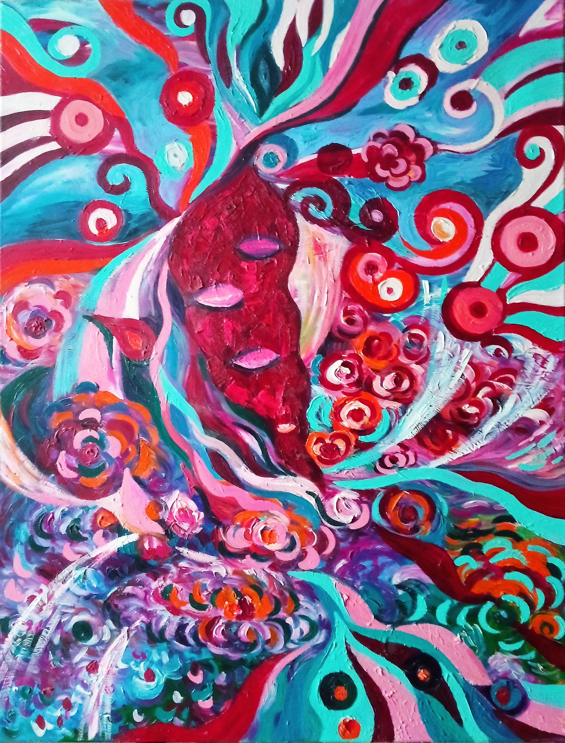 Ирина Шумская (Картина, живопись - 
                  60 x 80 см) Вечерний сад